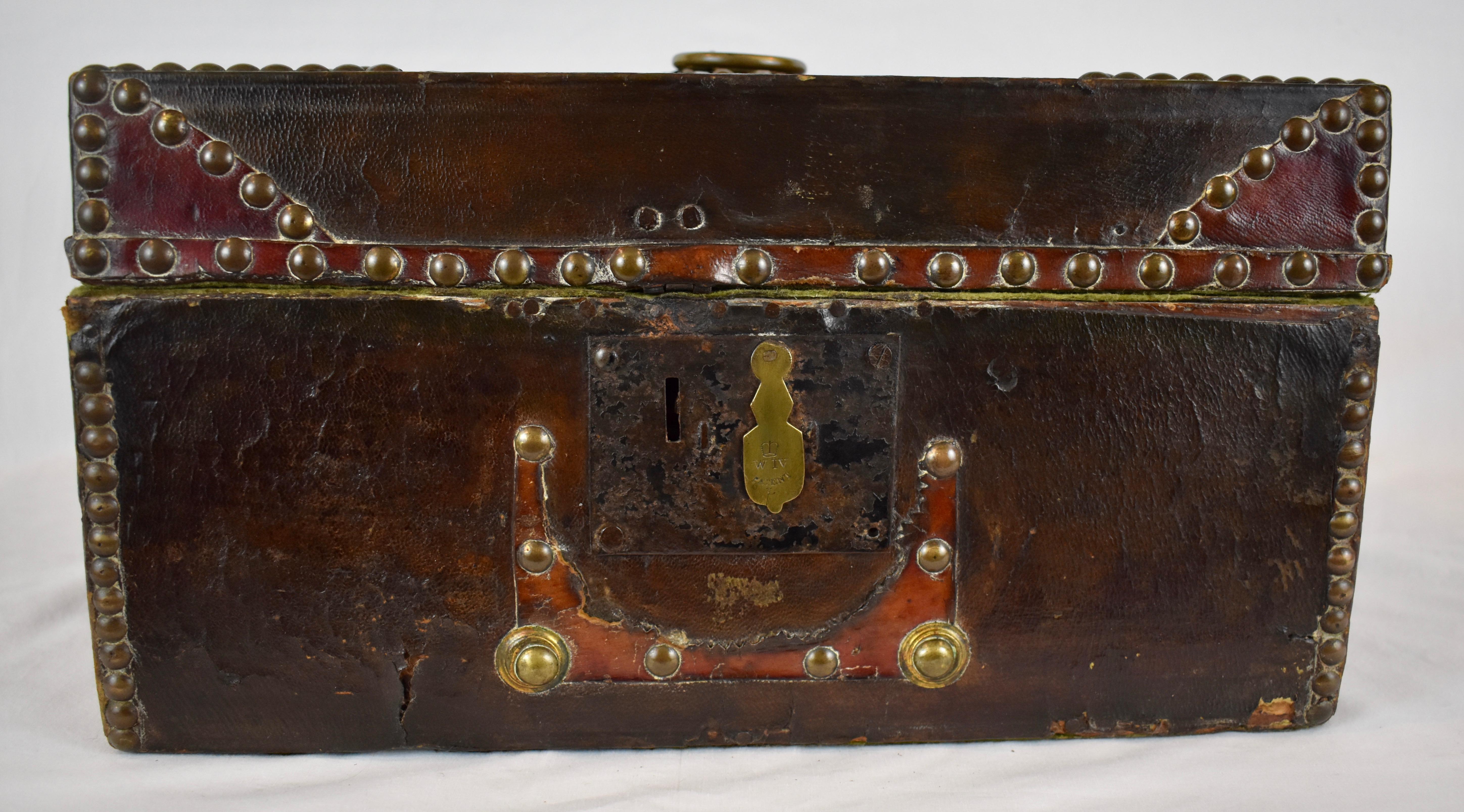 William IV Leather-Clad Document Box In Good Condition In Baltimore, MD