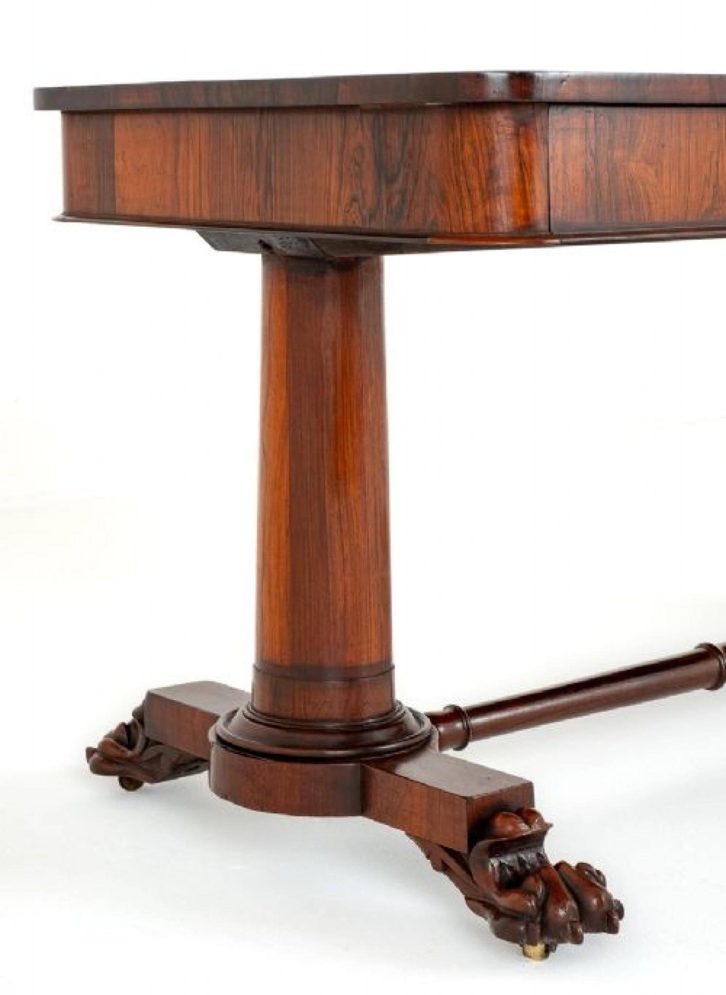 Table de bibliothèque William IV Bureau 19ème siècle en vente 3
