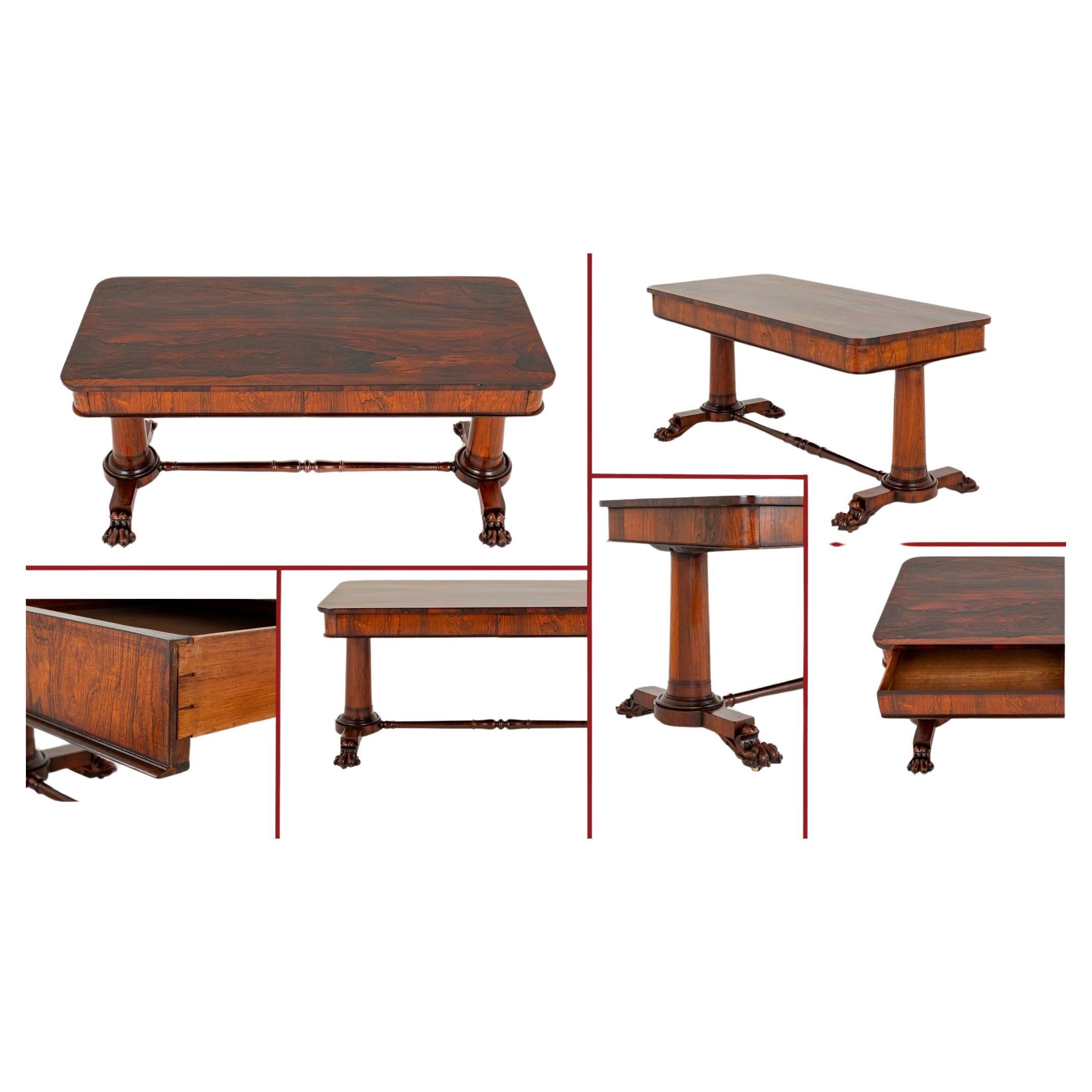 William IV Library Table Desk 19th Century For Sale