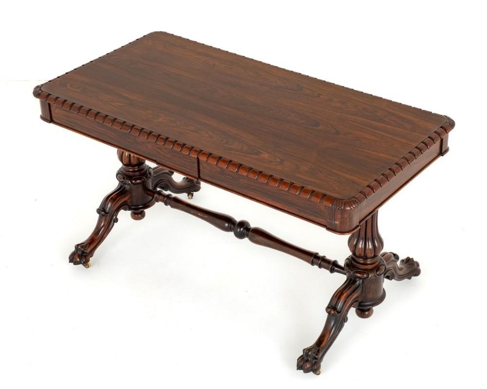William IV Library Table Desk Period Antique In Good Condition For Sale In Potters Bar, GB
