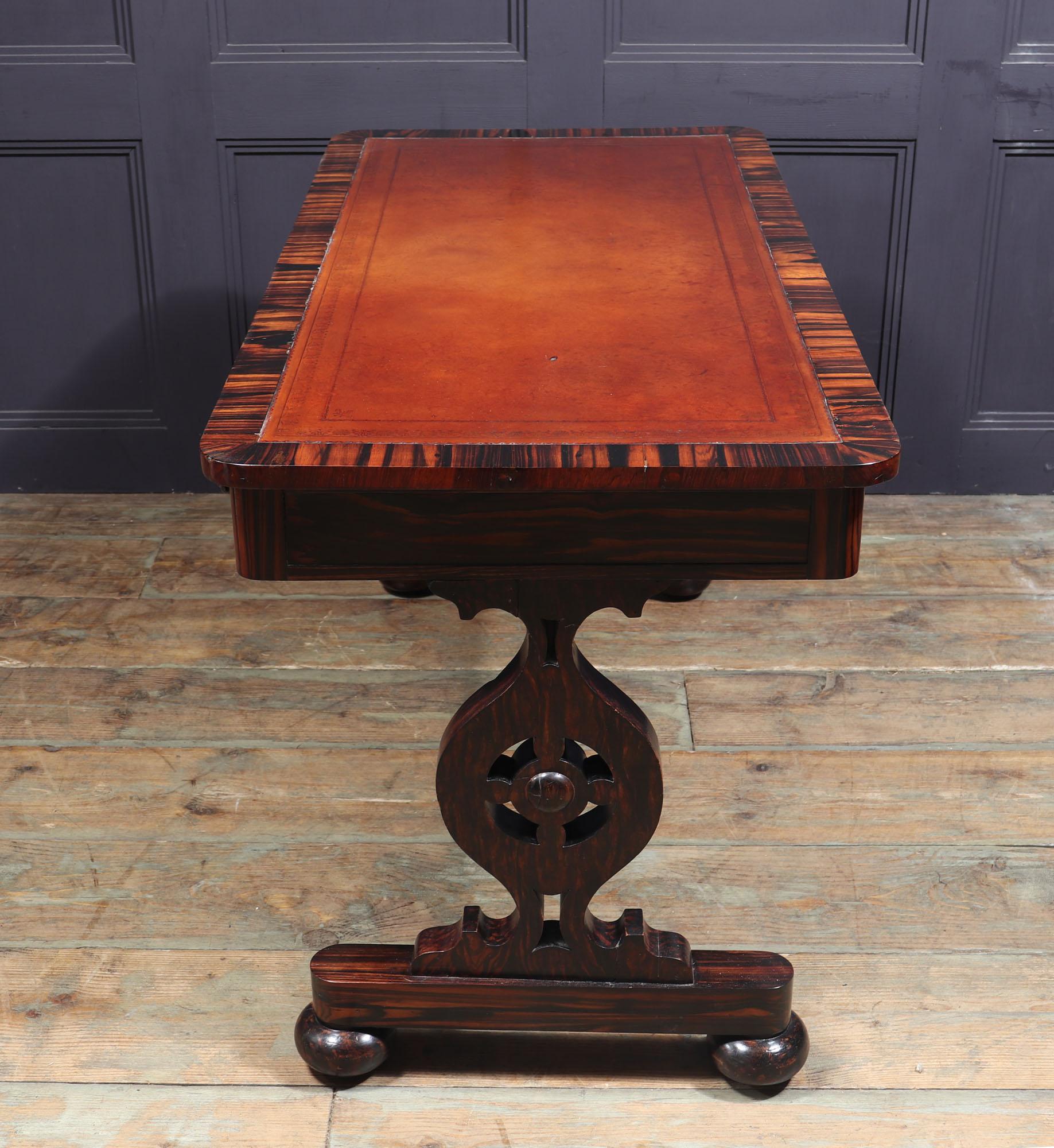 William IV Library Table in Coromandel  For Sale 4