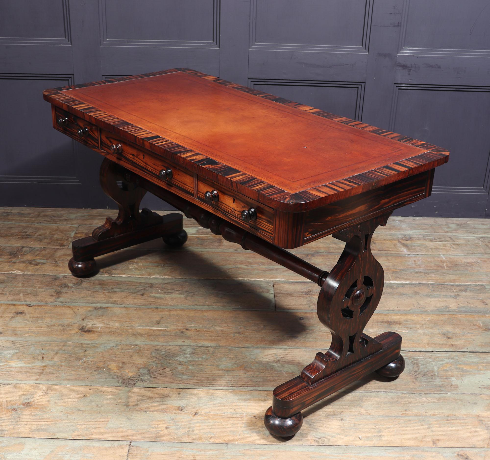 William IV Library Table in Coromandel  For Sale 2