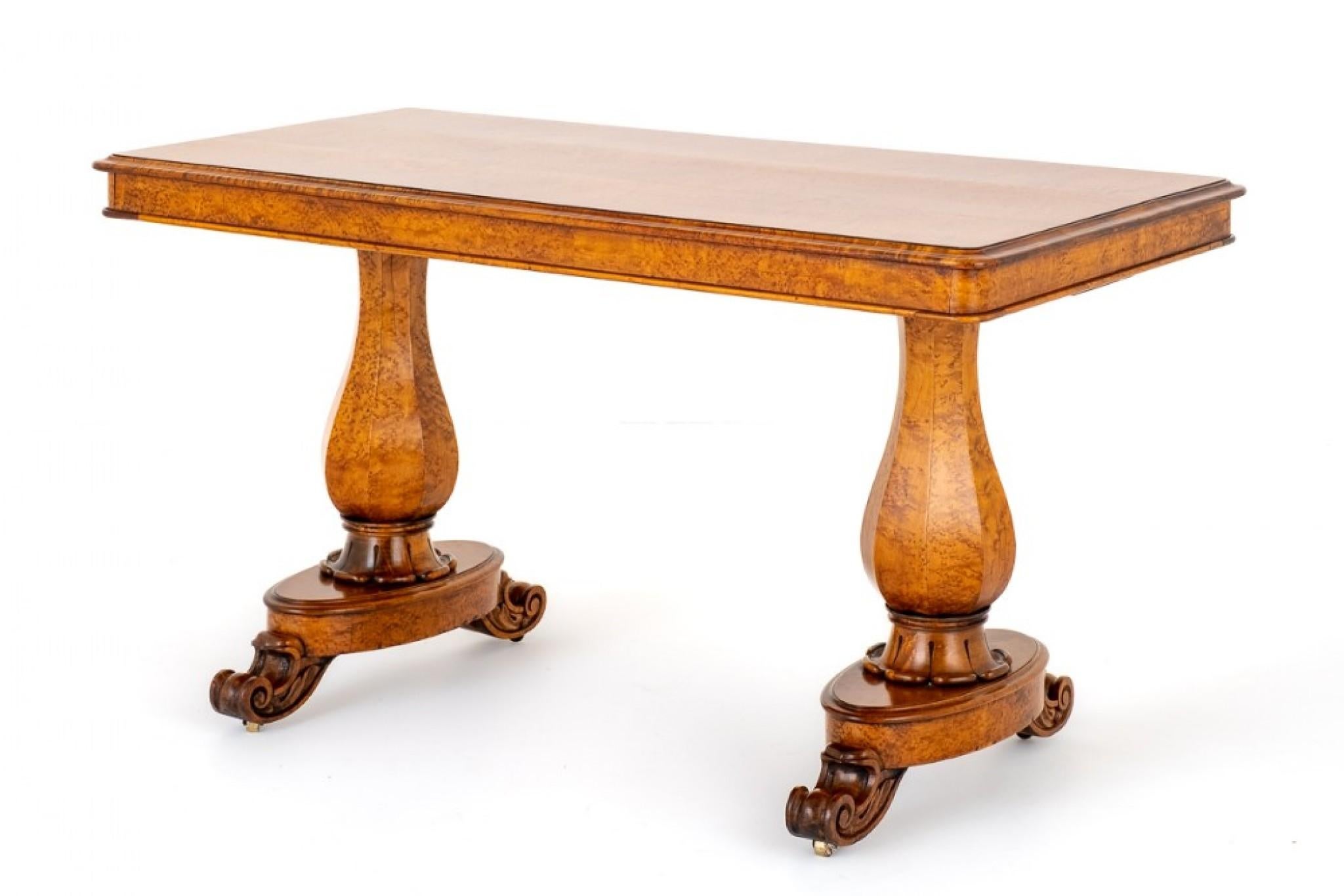 William IV Library Table Maple Desk 19th Century For Sale 2