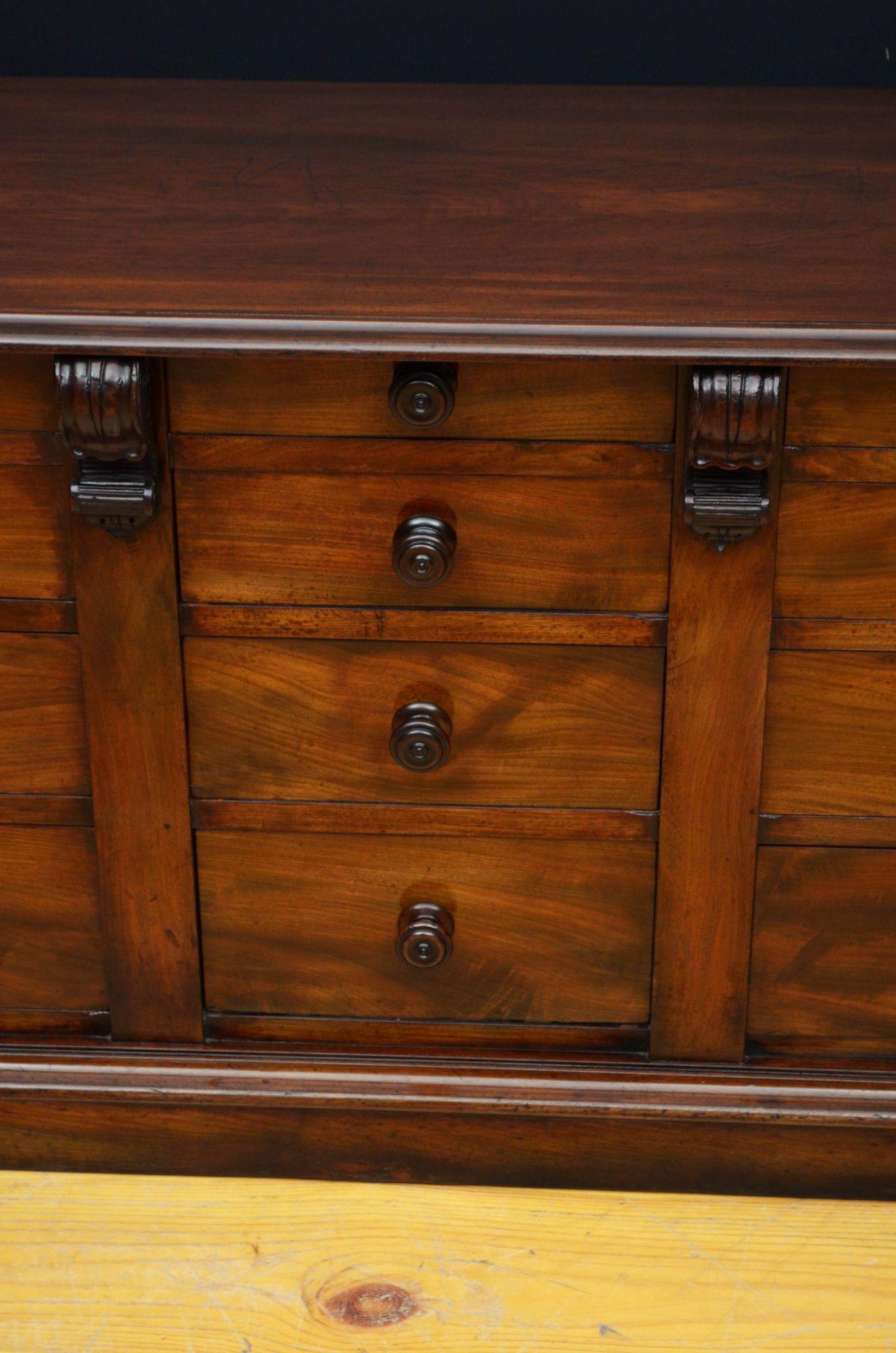 William IV Low Mahogany Chest of Drawers For Sale 8