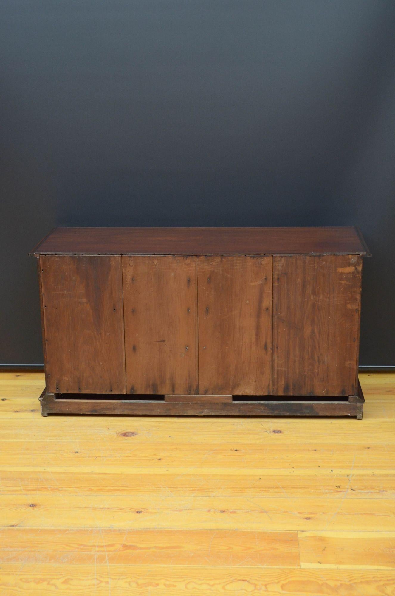 William IV Low Mahogany Chest of Drawers For Sale 14
