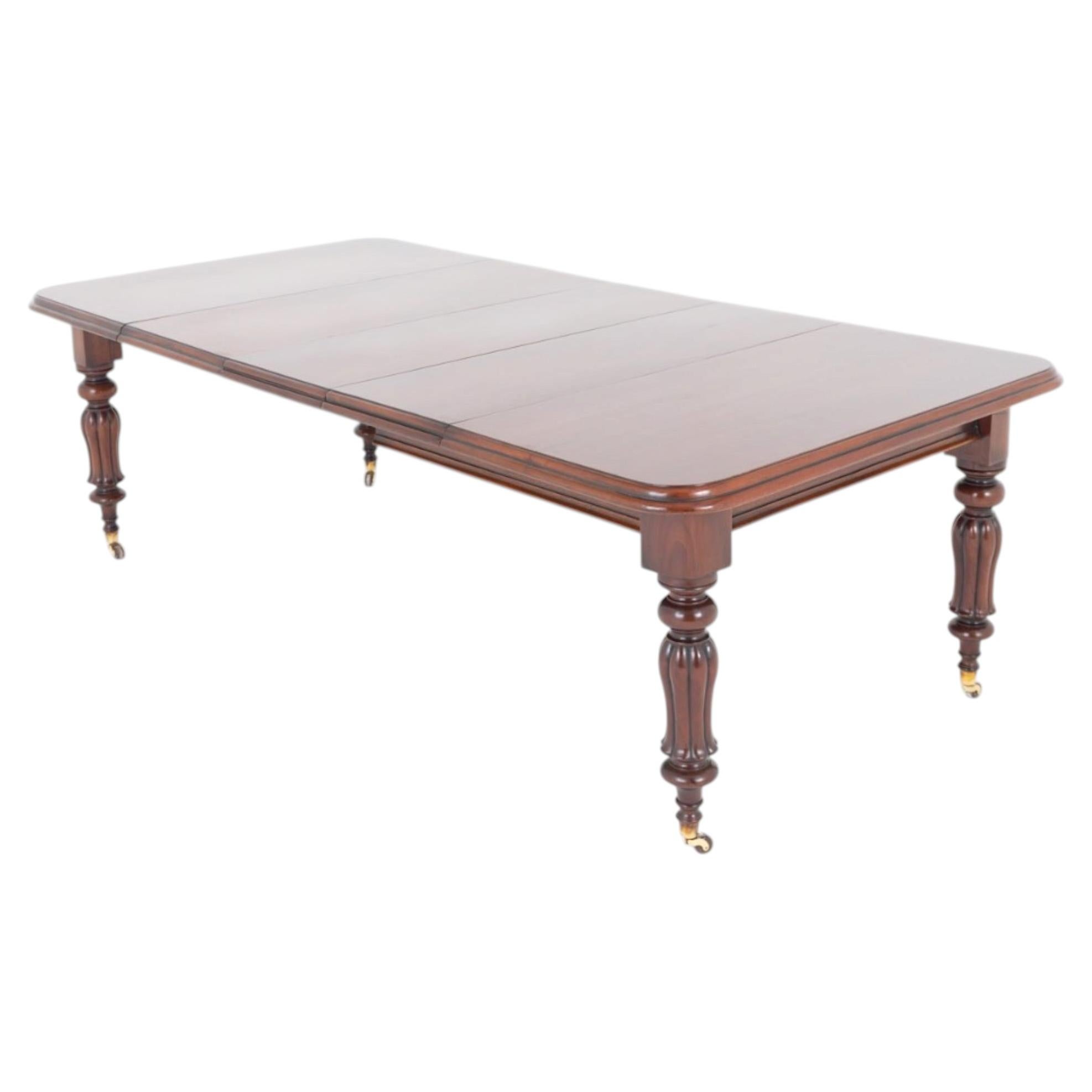 William IV Mesa de comedor extensible de caoba de 3 hojas en venta