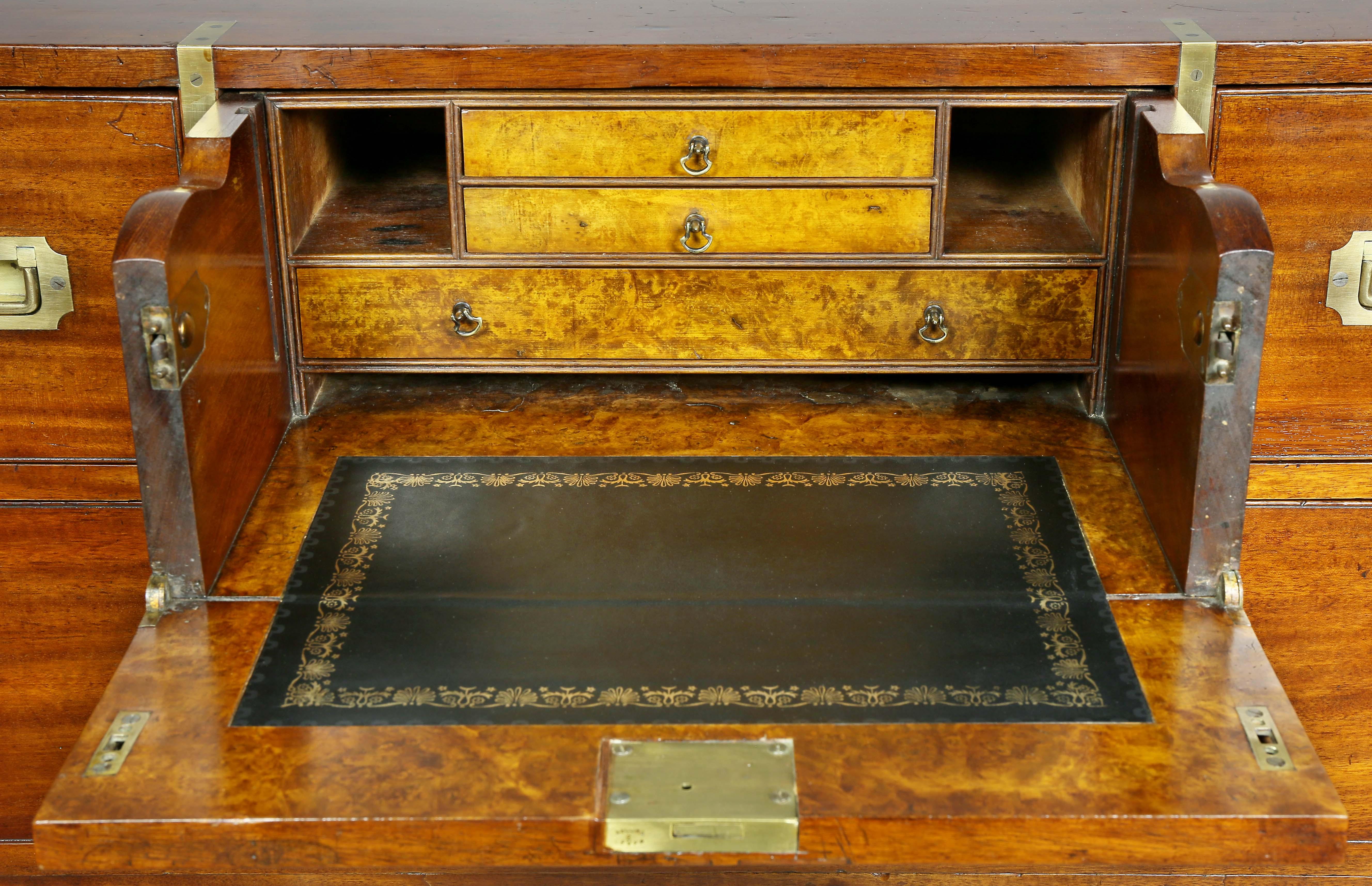 Early 19th Century William IV Mahogany And Brass Mounted Campaign Chest