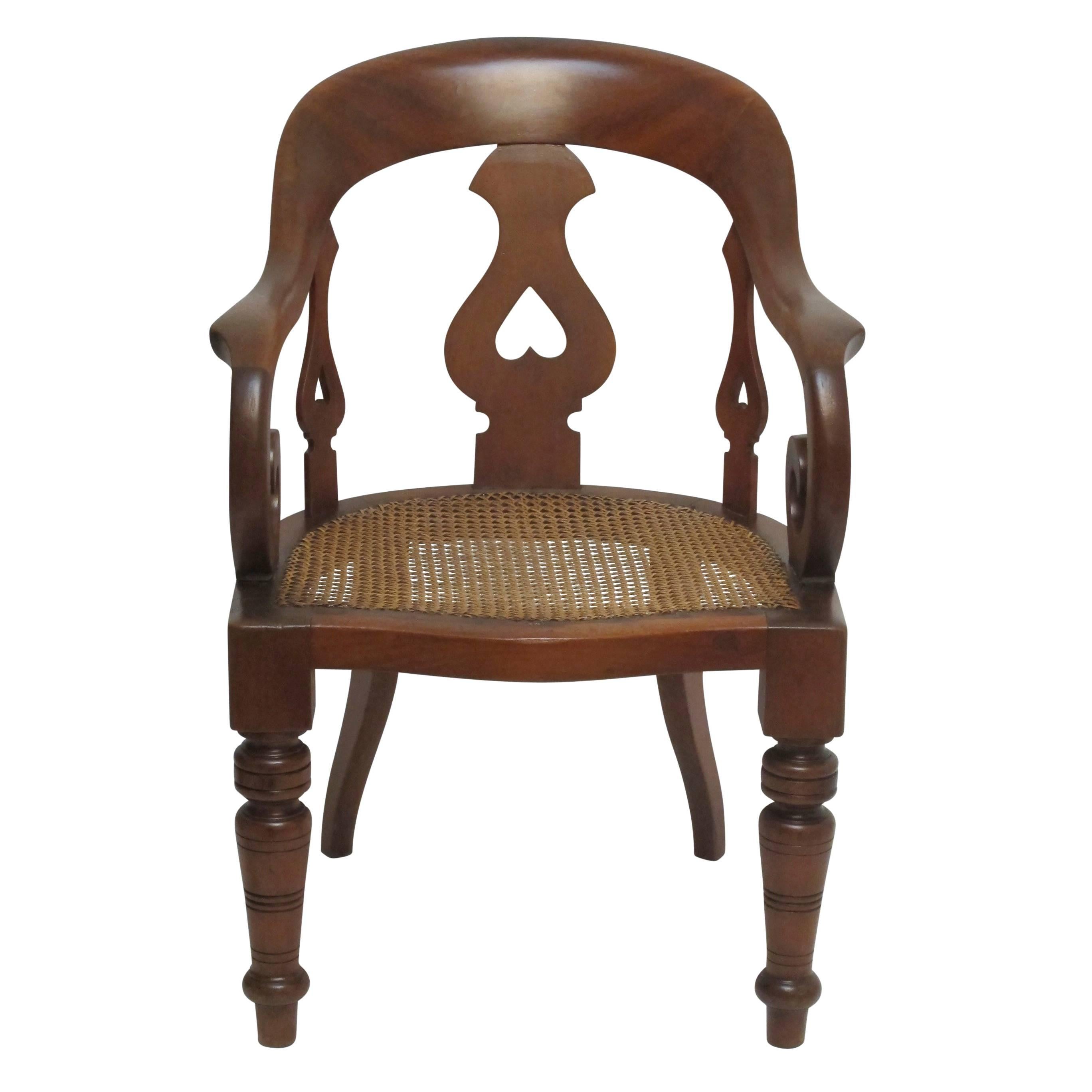 Silla de barbero o dentista de caoba William IV, Inglaterra, hacia 1830 Guillermo IV en venta