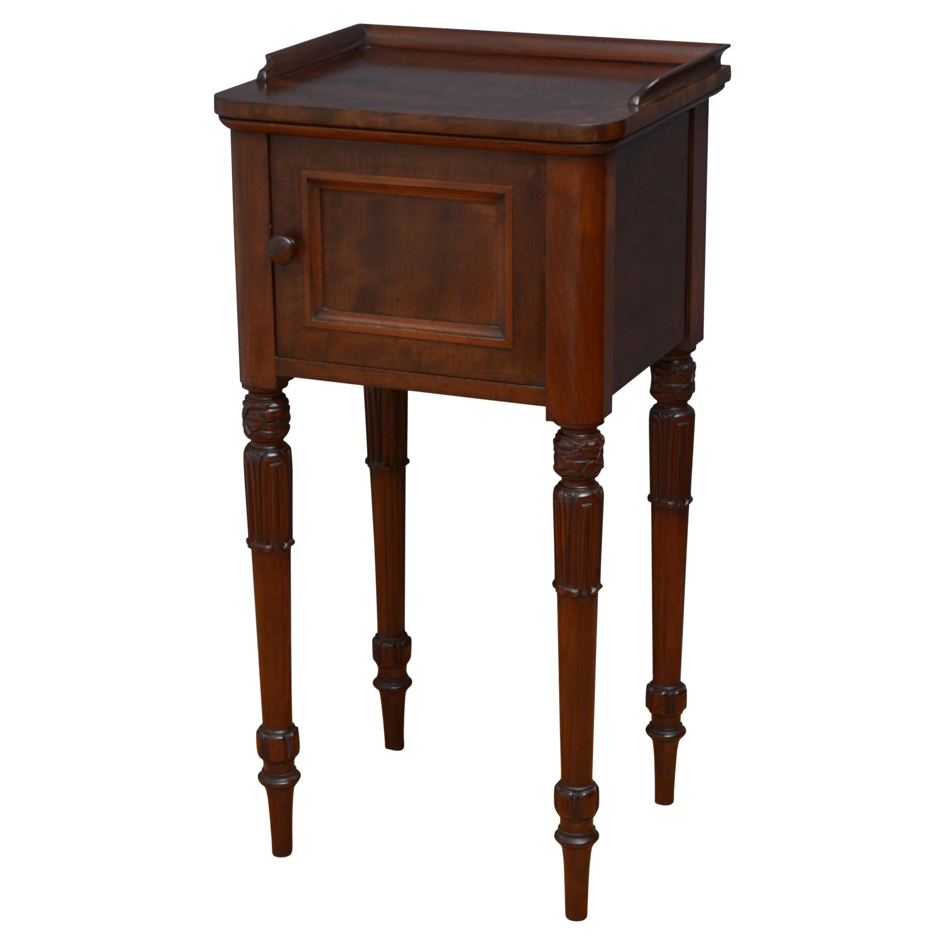 William IV Mahogany Bedside Cabinet For Sale