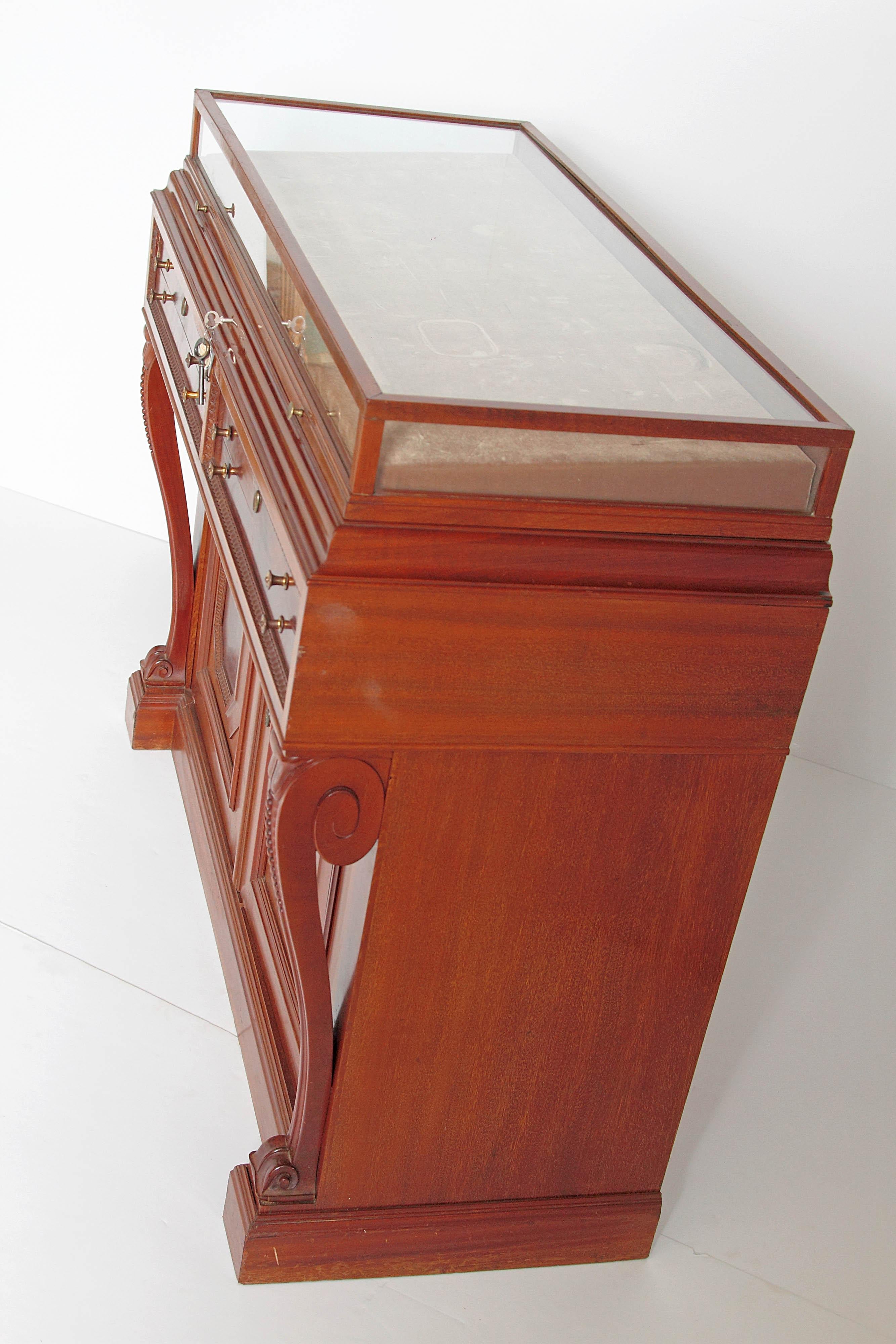 William IV Mahogany Cabinet with Vitrine / Display Top In Good Condition In Dallas, TX