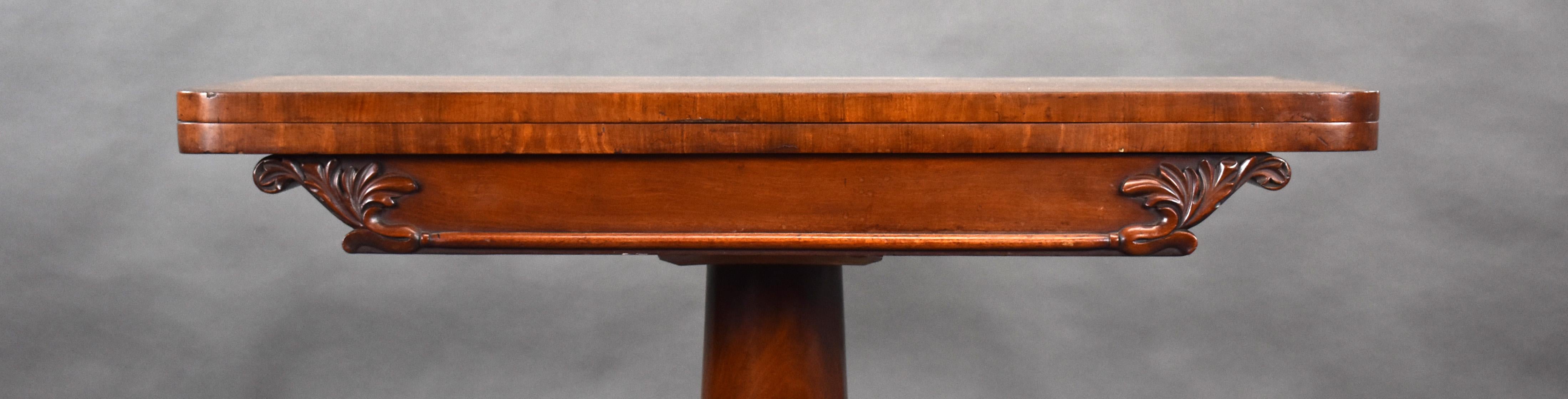 William IV Mahogany Card Table For Sale 1