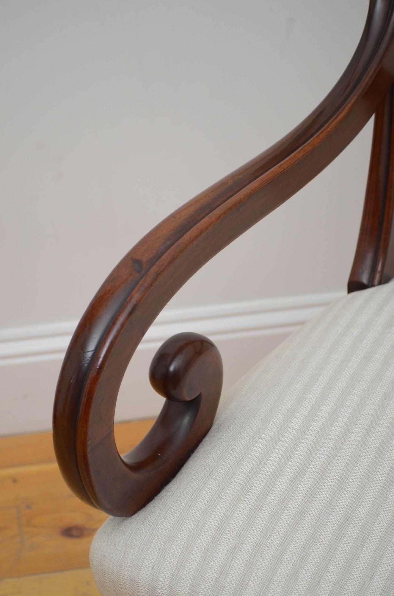 Sedia Carver in mogano William IV in vendita 4