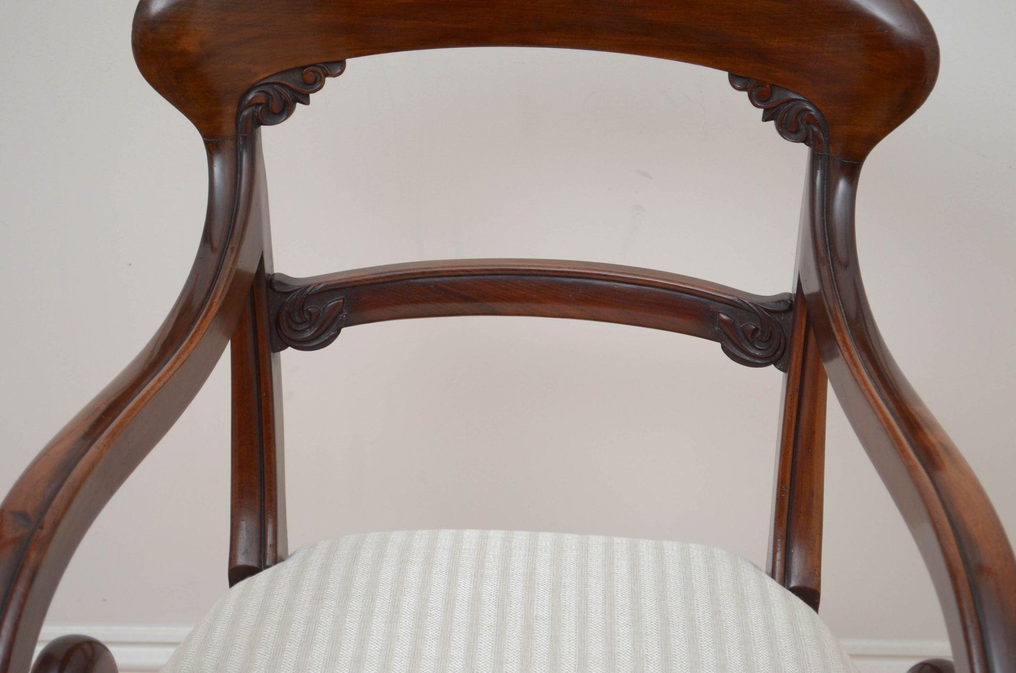 William IV Mahogany Carver Chair For Sale 3