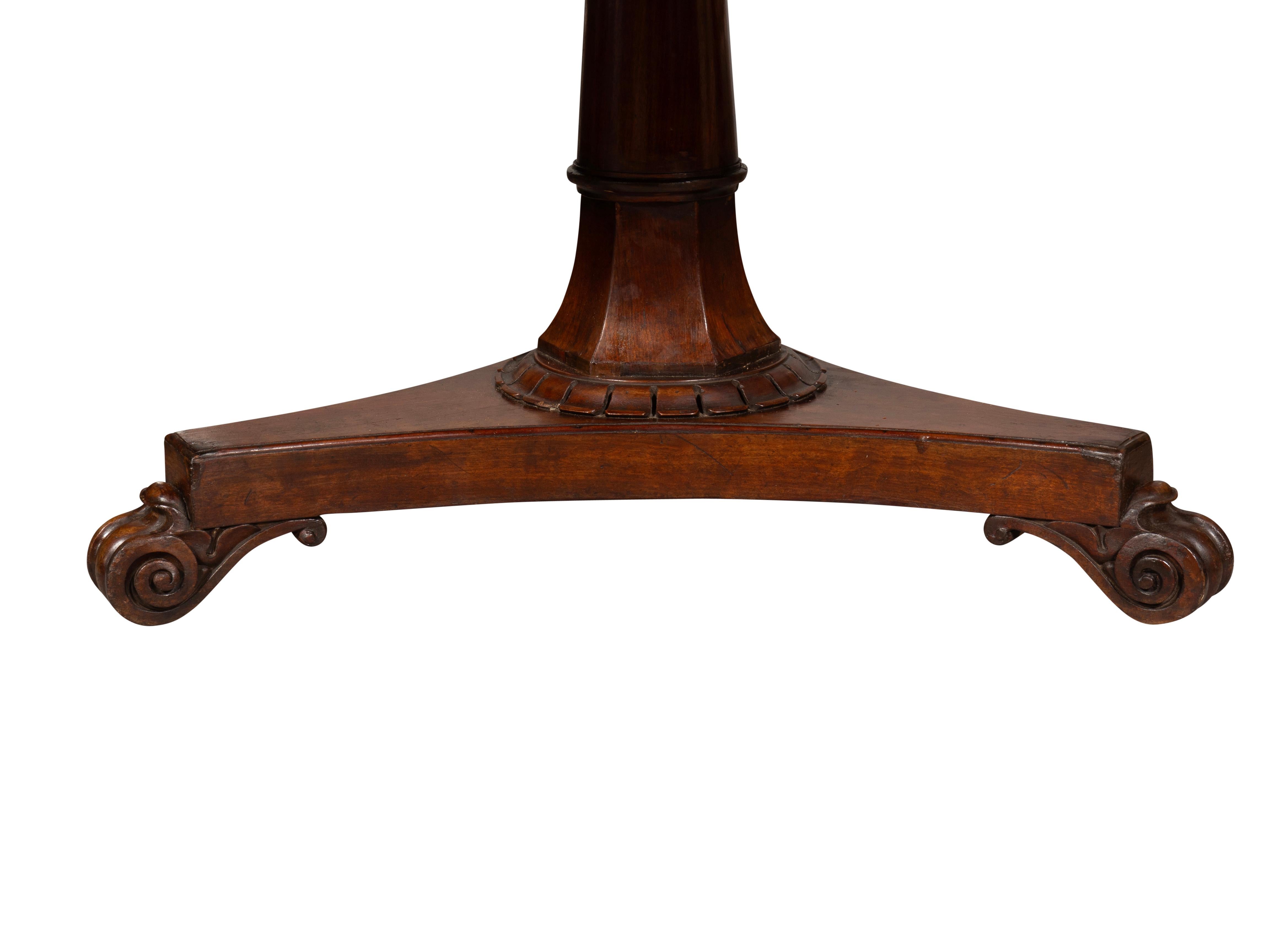 English William IV Mahogany Center Table For Sale