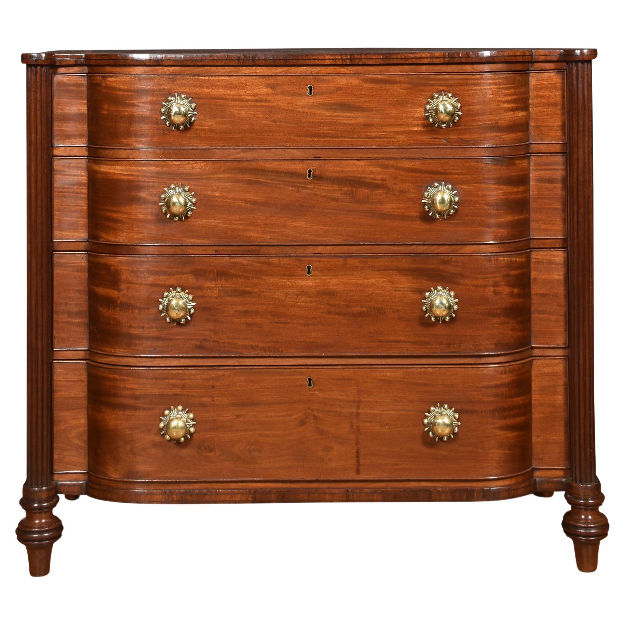 William IV Mahogany Bobbin Edged Chest of Drawers For Sale at 1stDibs