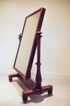 William IV Mahogany Cheval Mirror