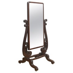 William IV Mahogany Cheval Mirror