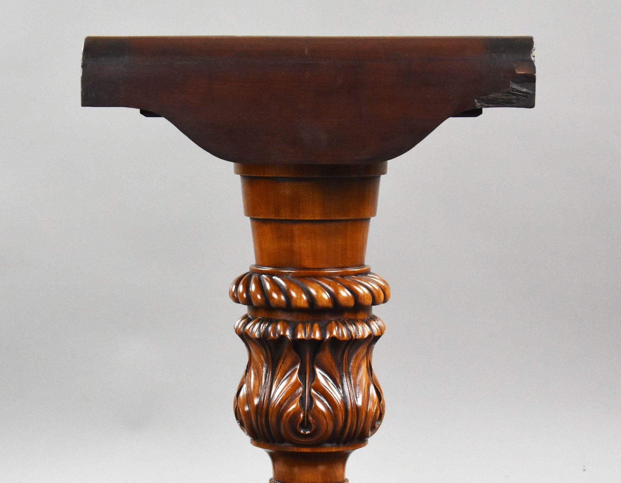Table à déjeuner circulaire en acajou William IV en vente 4