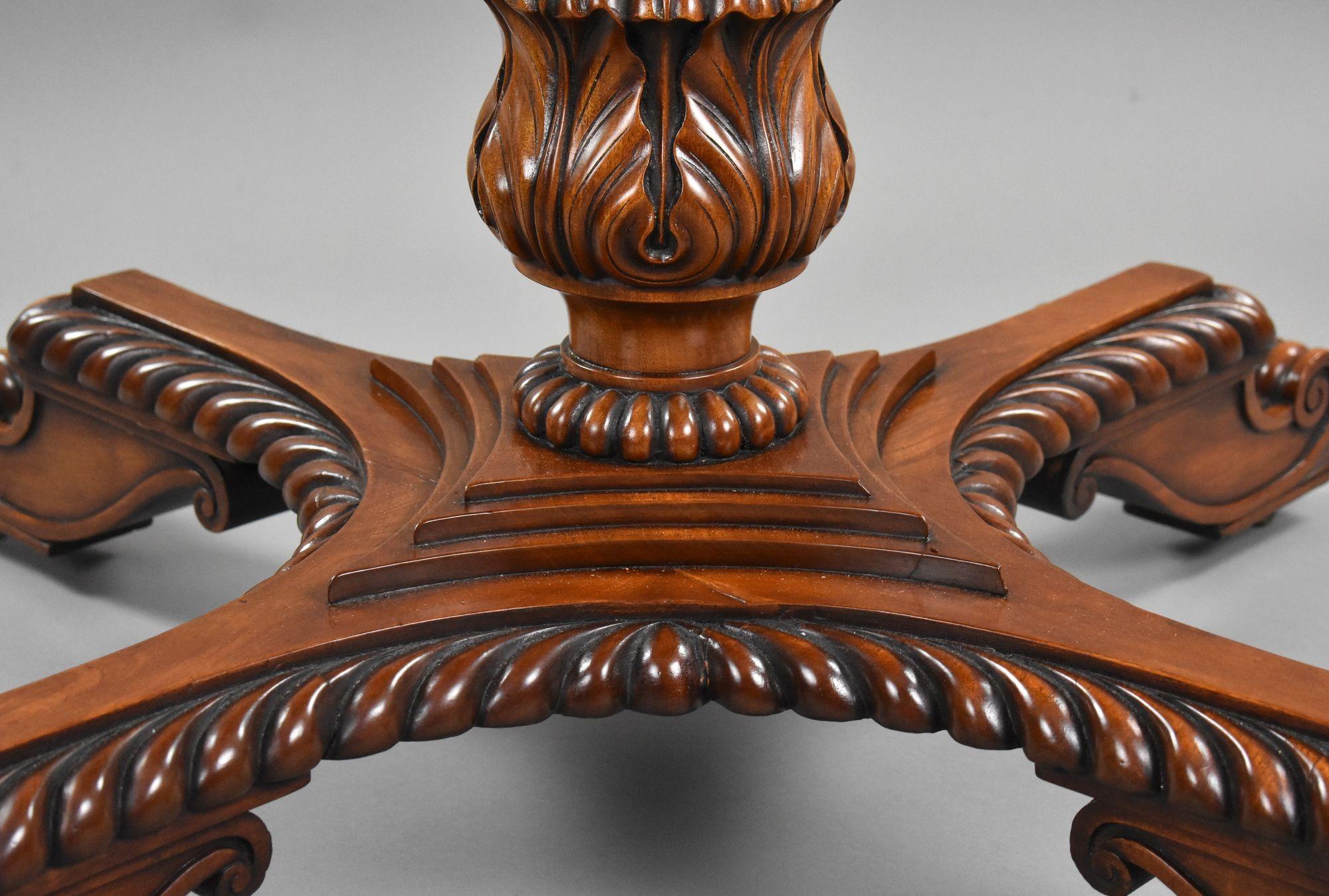 Table à déjeuner circulaire en acajou William IV en vente 6