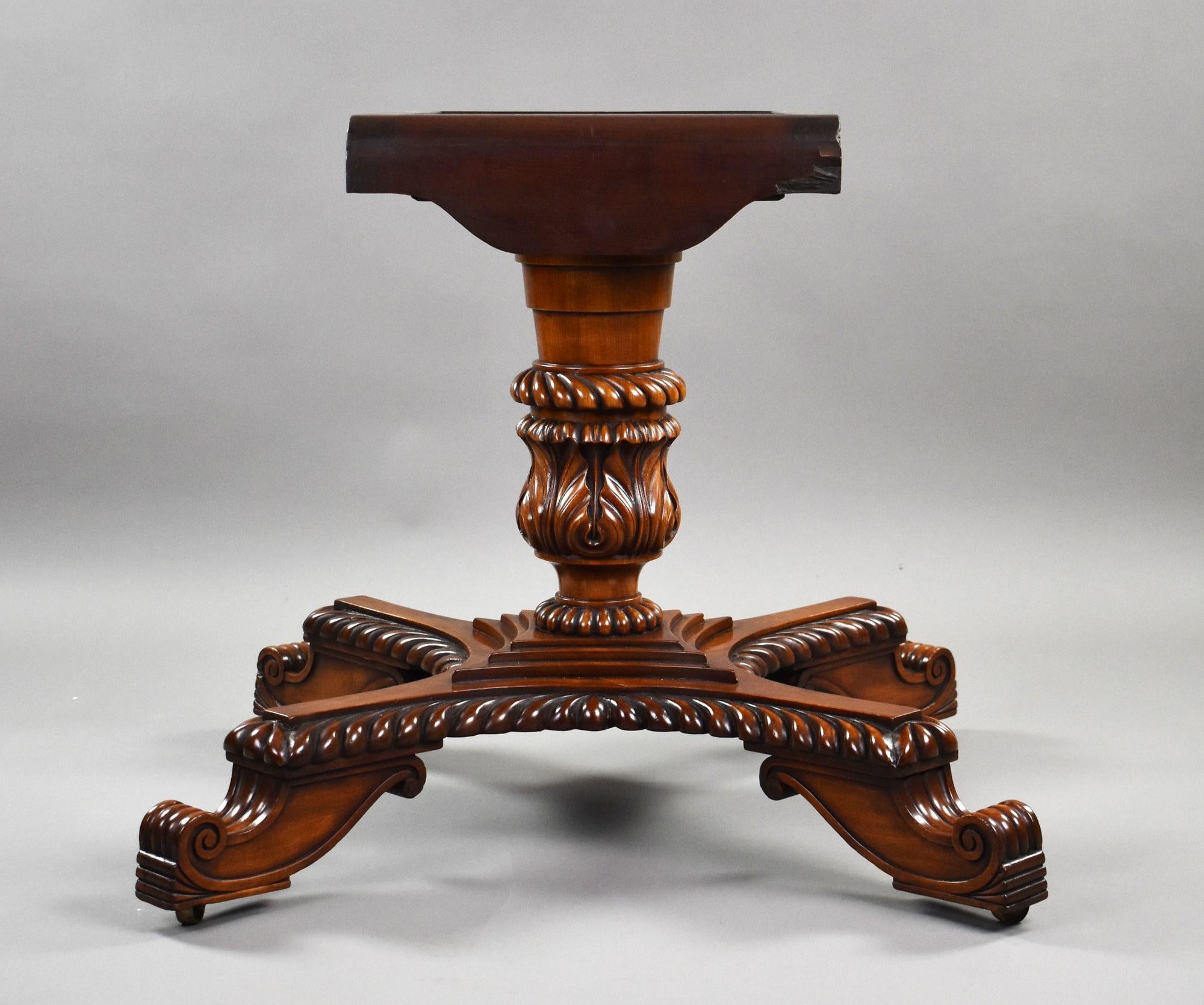 Table à déjeuner circulaire en acajou William IV en vente 3