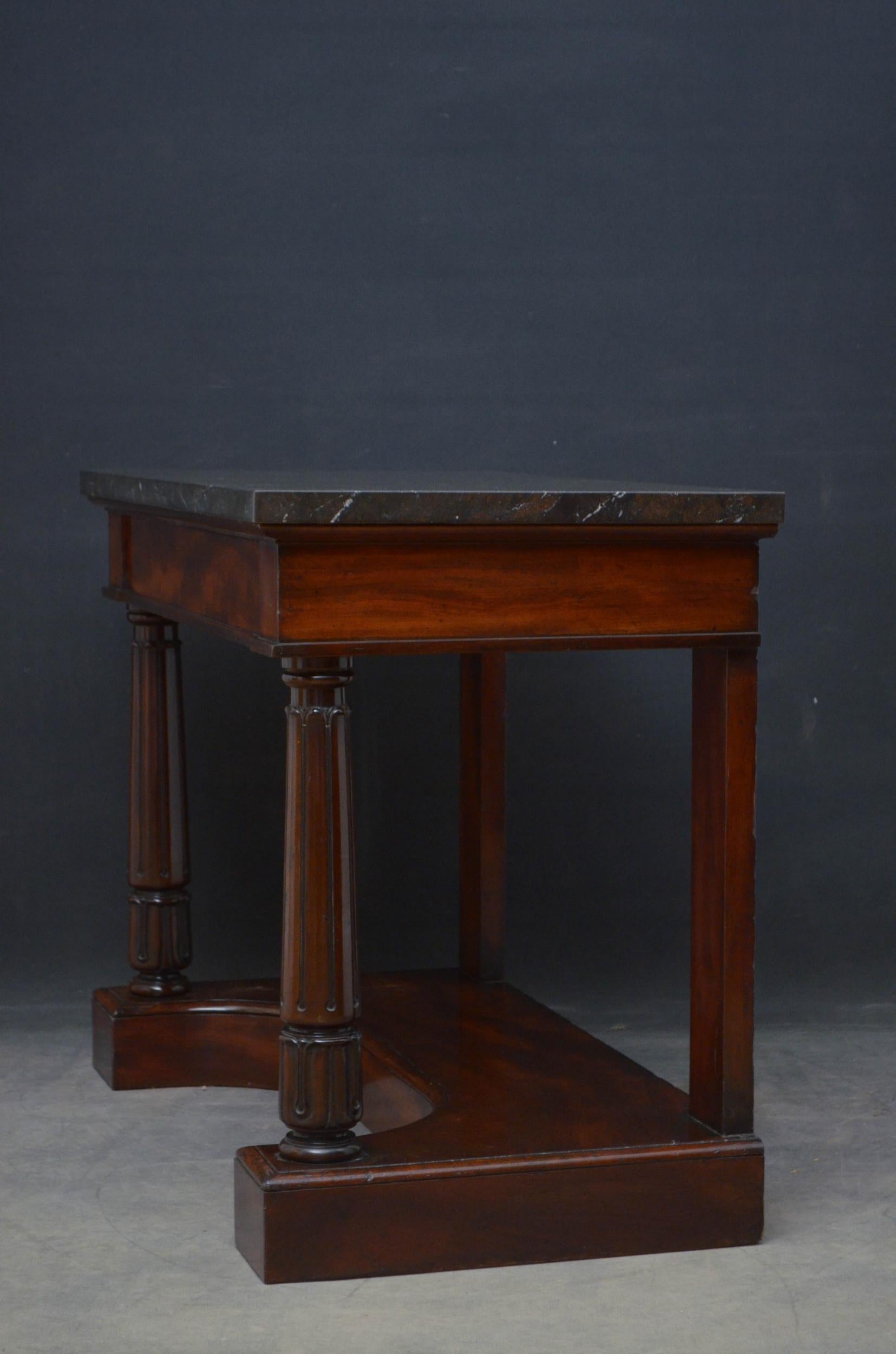 William IV Mahogany Console Table  For Sale 9