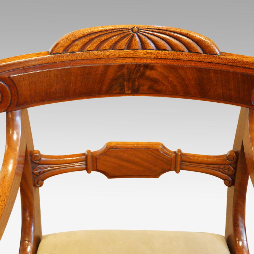 William IV Mahogany Desk Chair For Sale 2