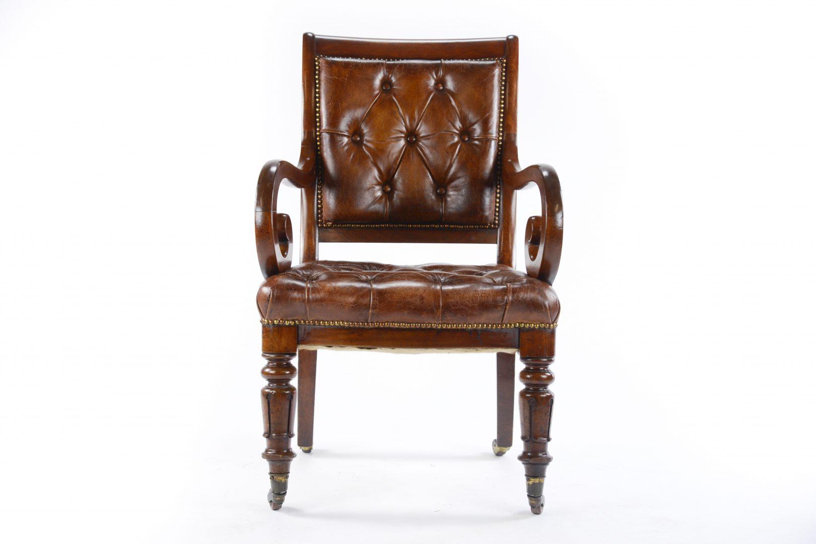 william iv library chair