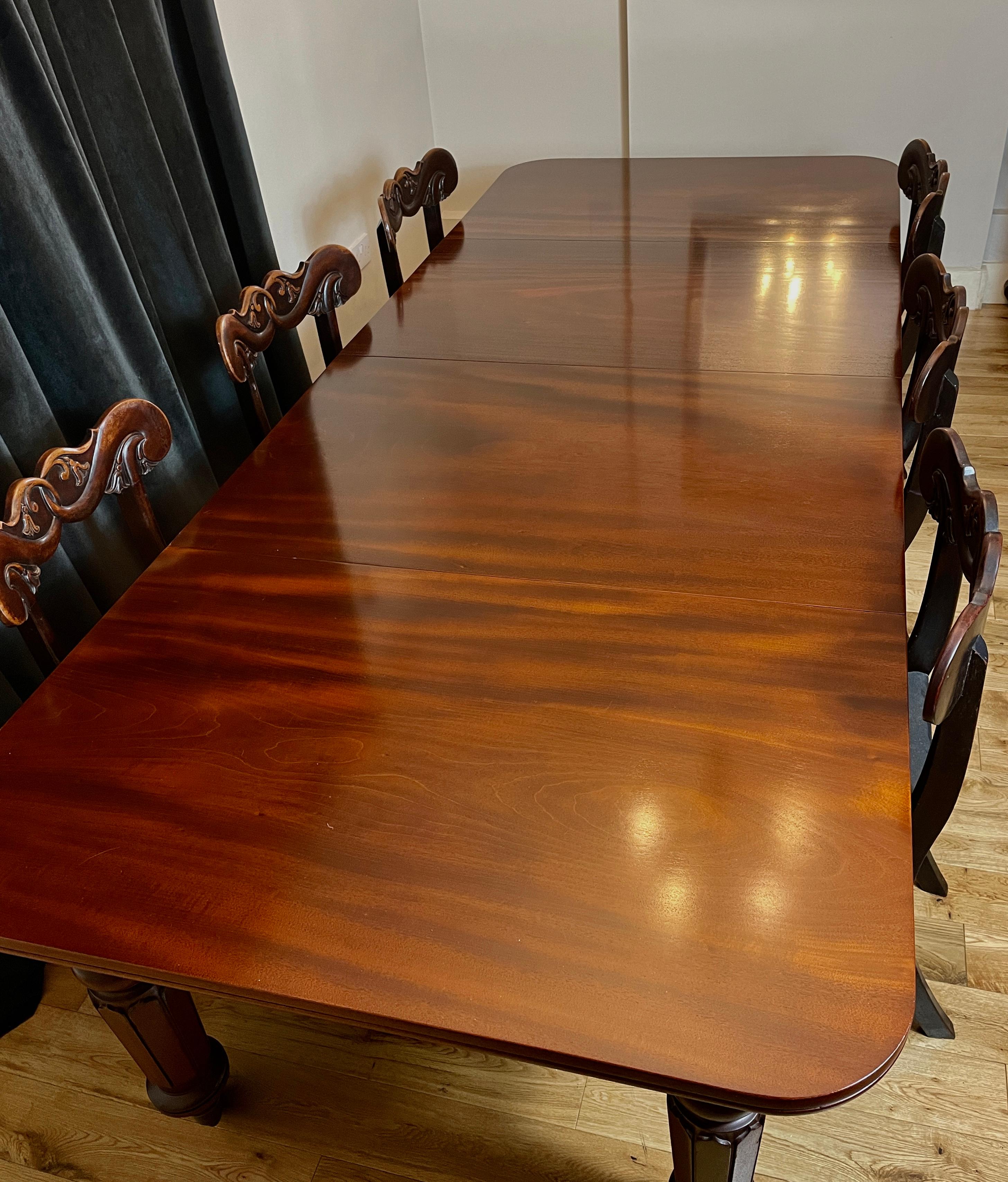 Lacquered William IV Mahogany Dining Table, Thomas Treherne 1835-1842 For Sale