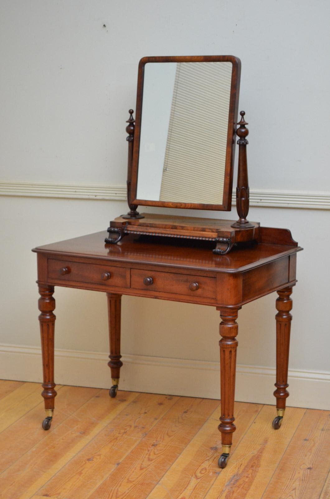 Mid-19th Century William IV Mahogany Dressing Table Mirror