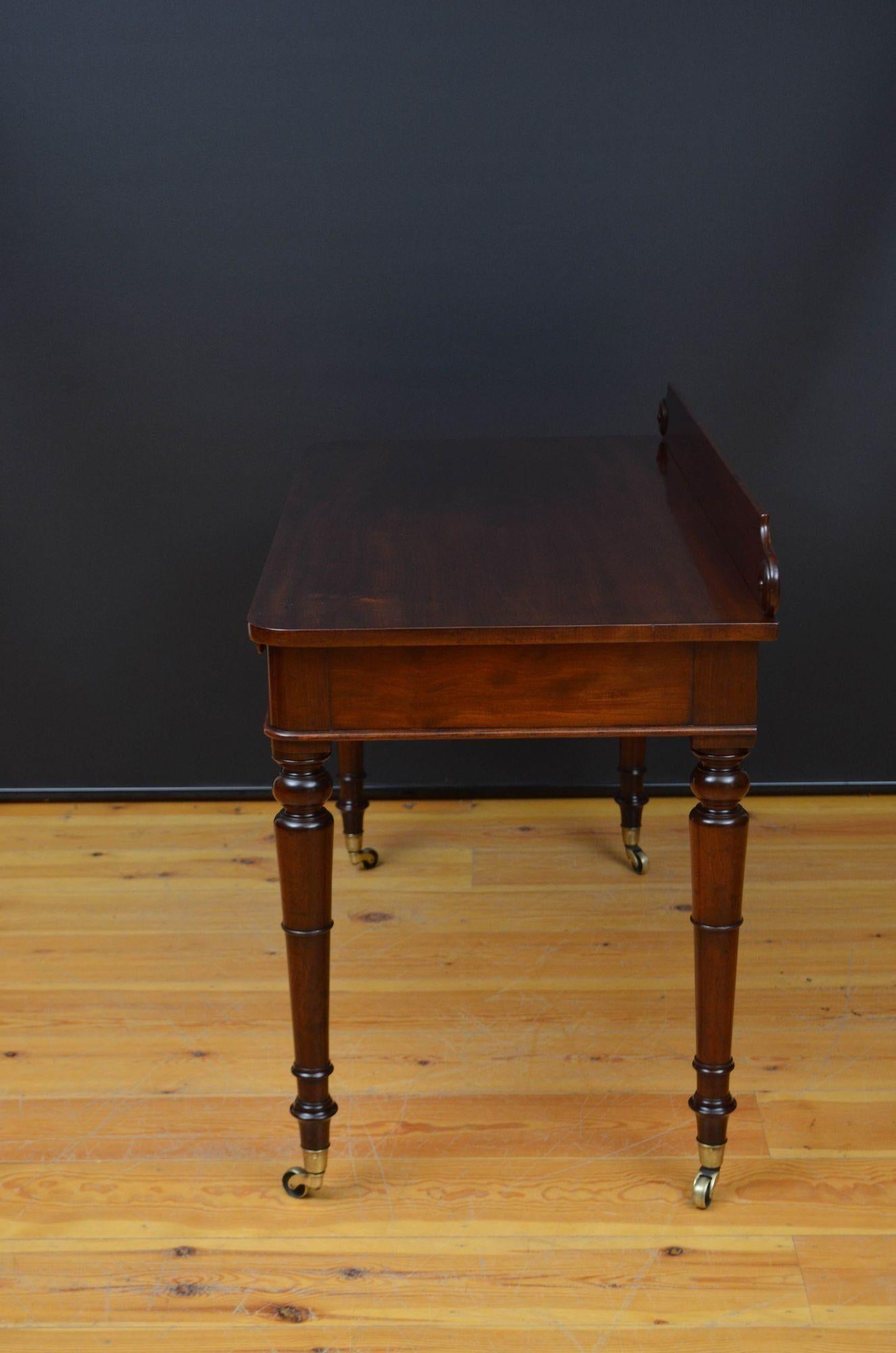 William IV Mahogany Dressing Table or Writing Table For Sale 11