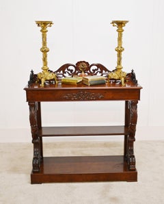 William IV Mahogany Dumb Waiter Server Cabinet 1840