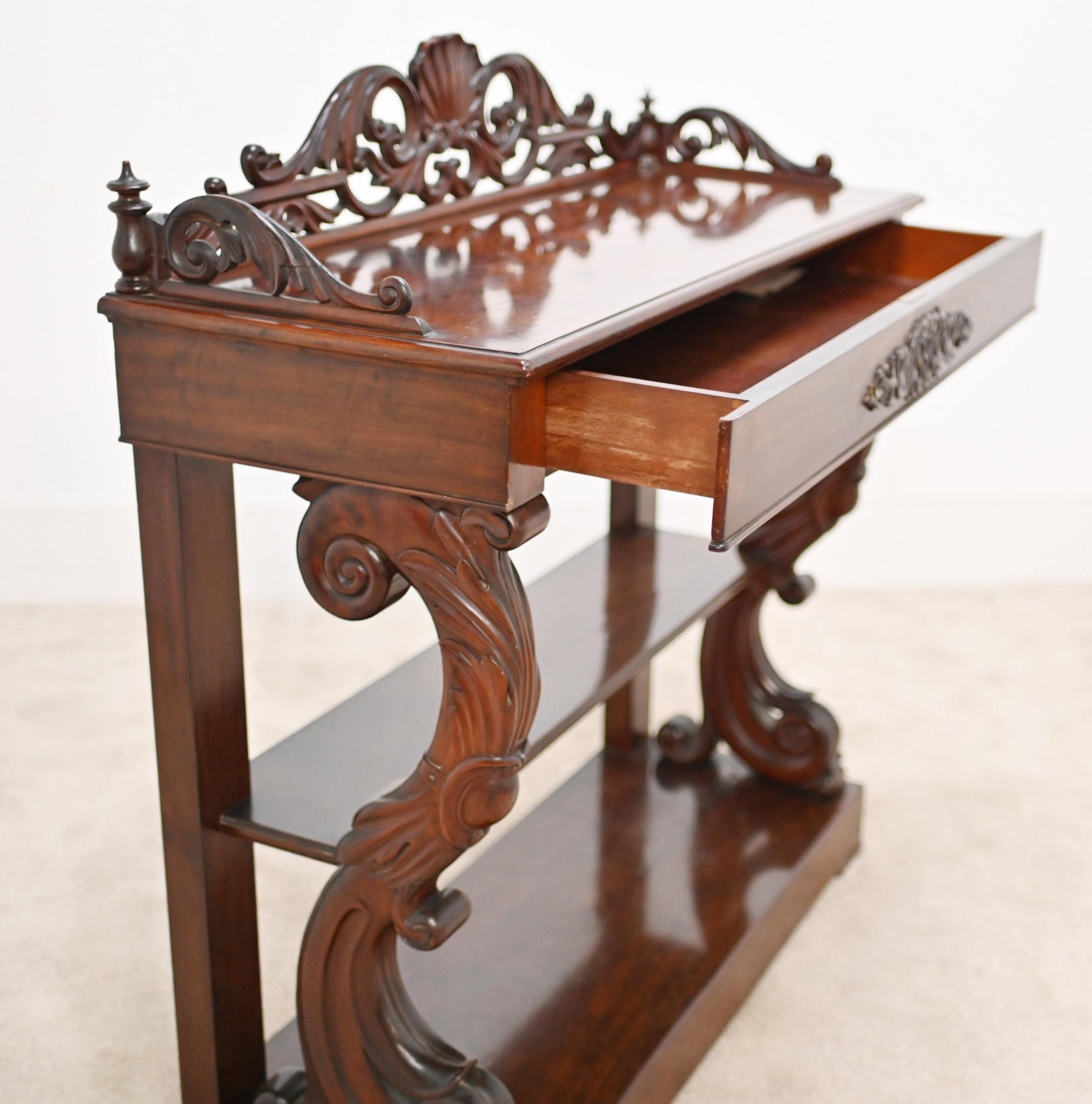 Mid-19th Century William IV Mahogany Dumb Waiter Server Cabinet 1840