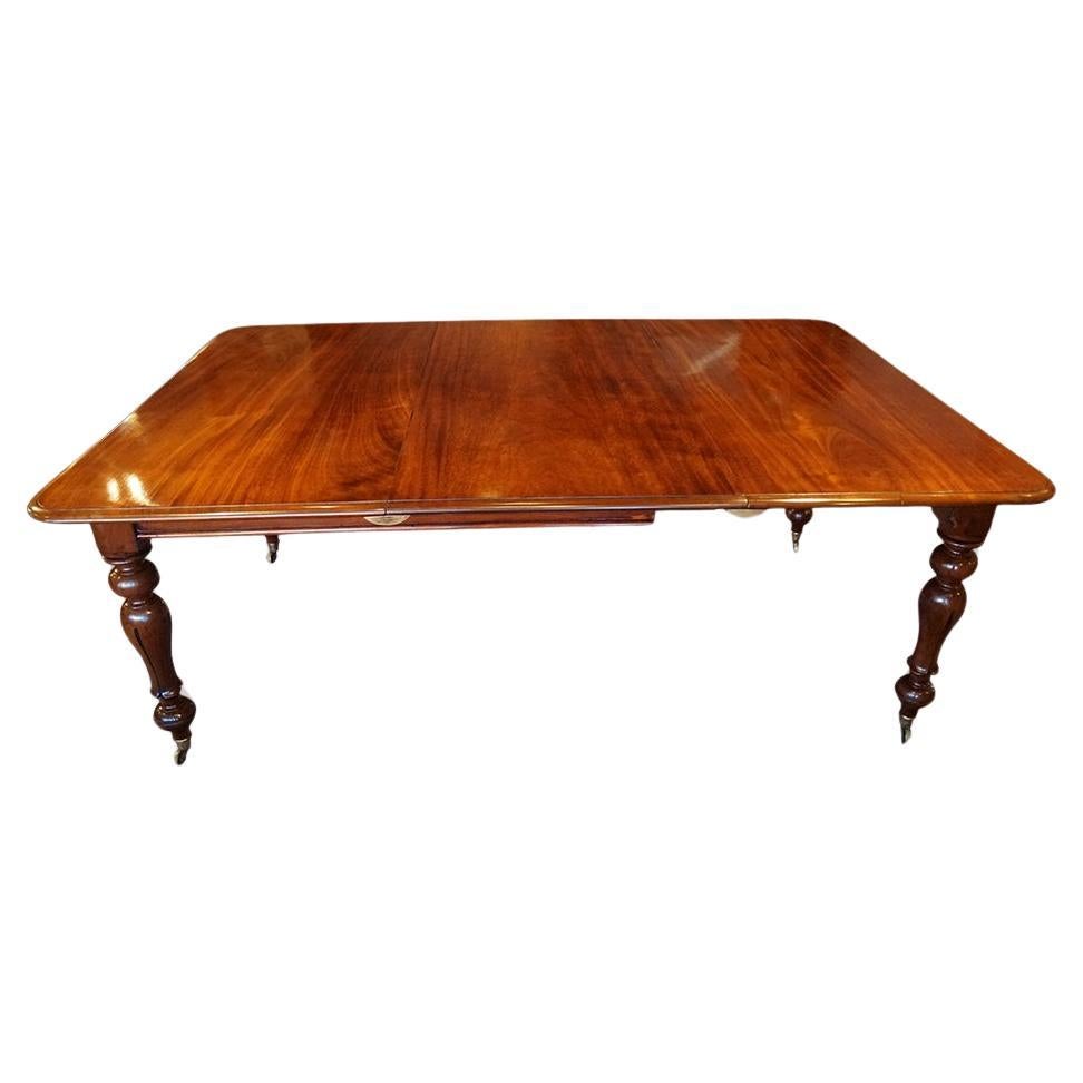 William IV mahogany extending dining table