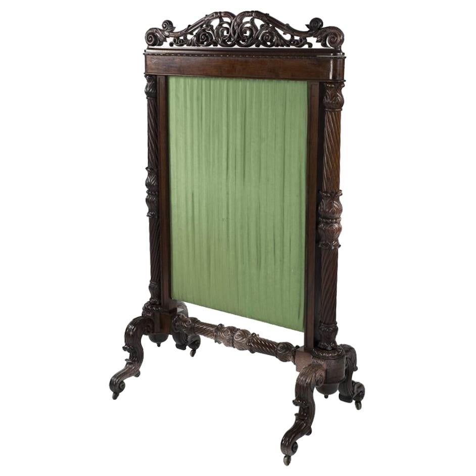 William IV Mahogany Fire-Screen Attributed to Gillows