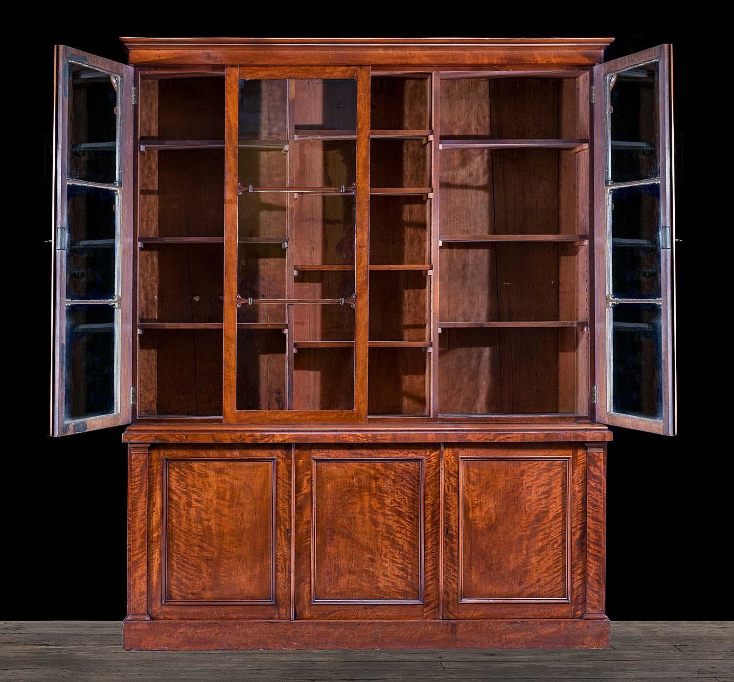 William IV Mahogany Glazed Bookcase 1