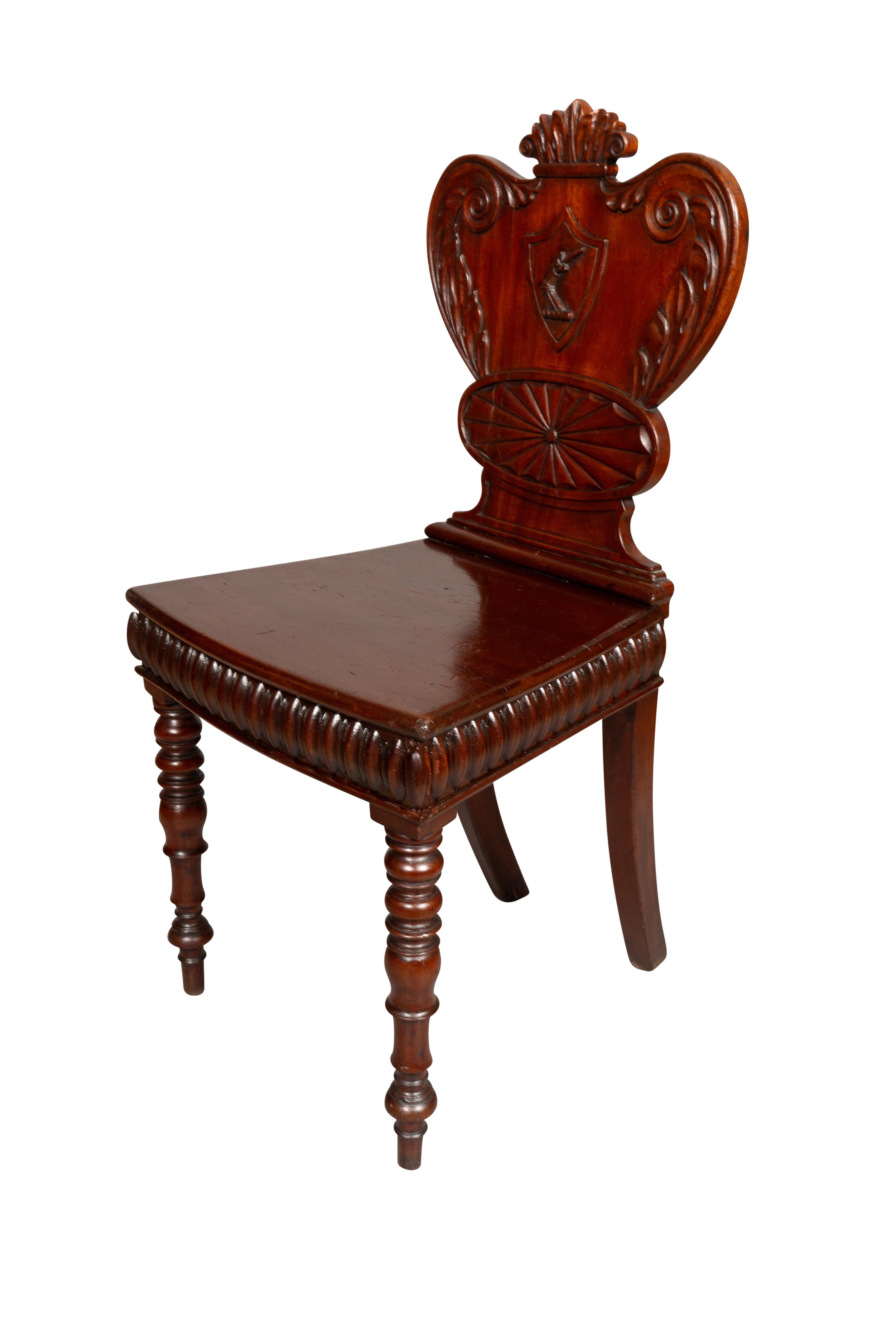 William IV Mahogany Hall Chair For Sale 1