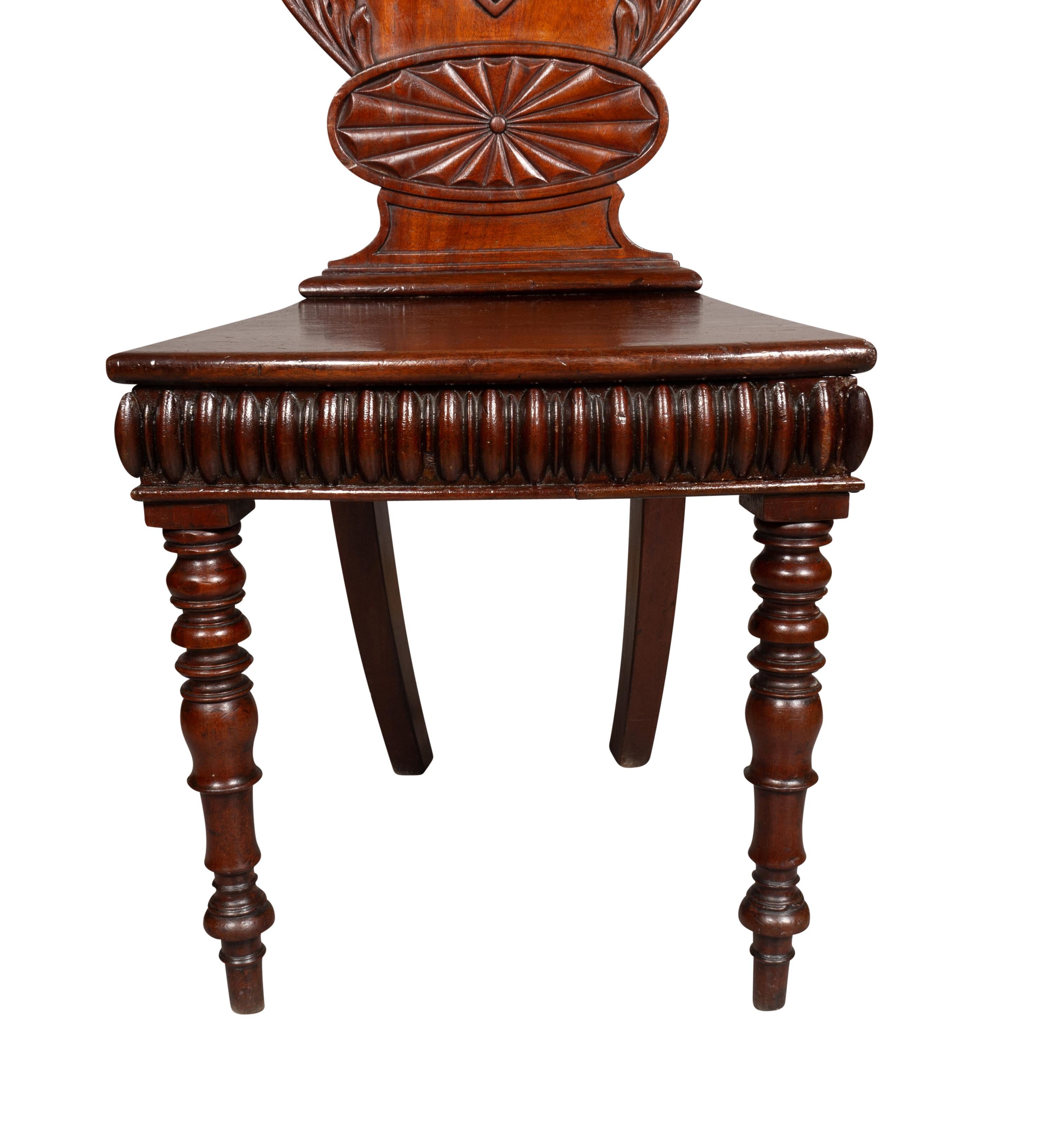 William IV Mahogany Hall Chair For Sale 2