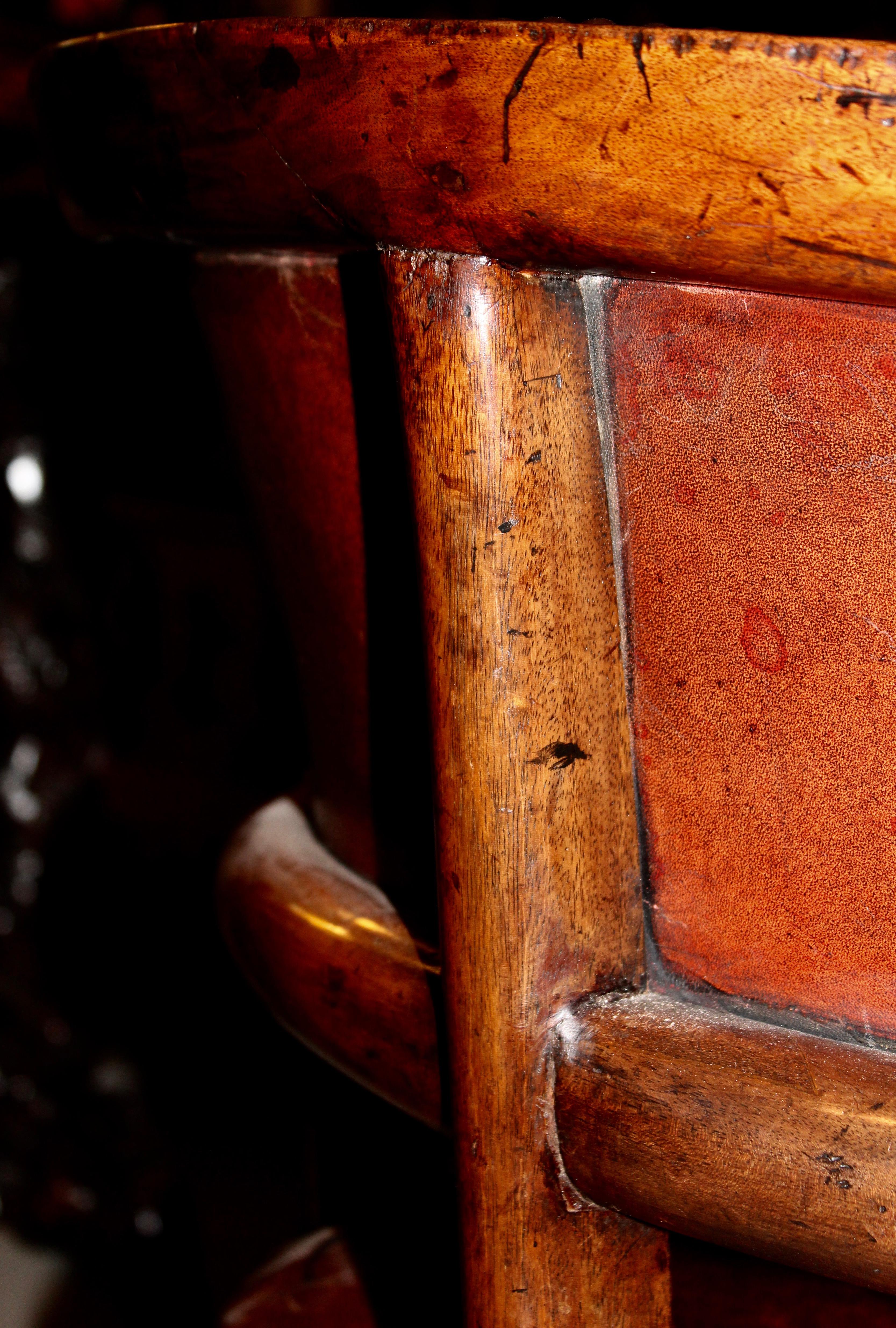Leather William IV Mahogany Klismos Style Desk Chair, English, circa 1840