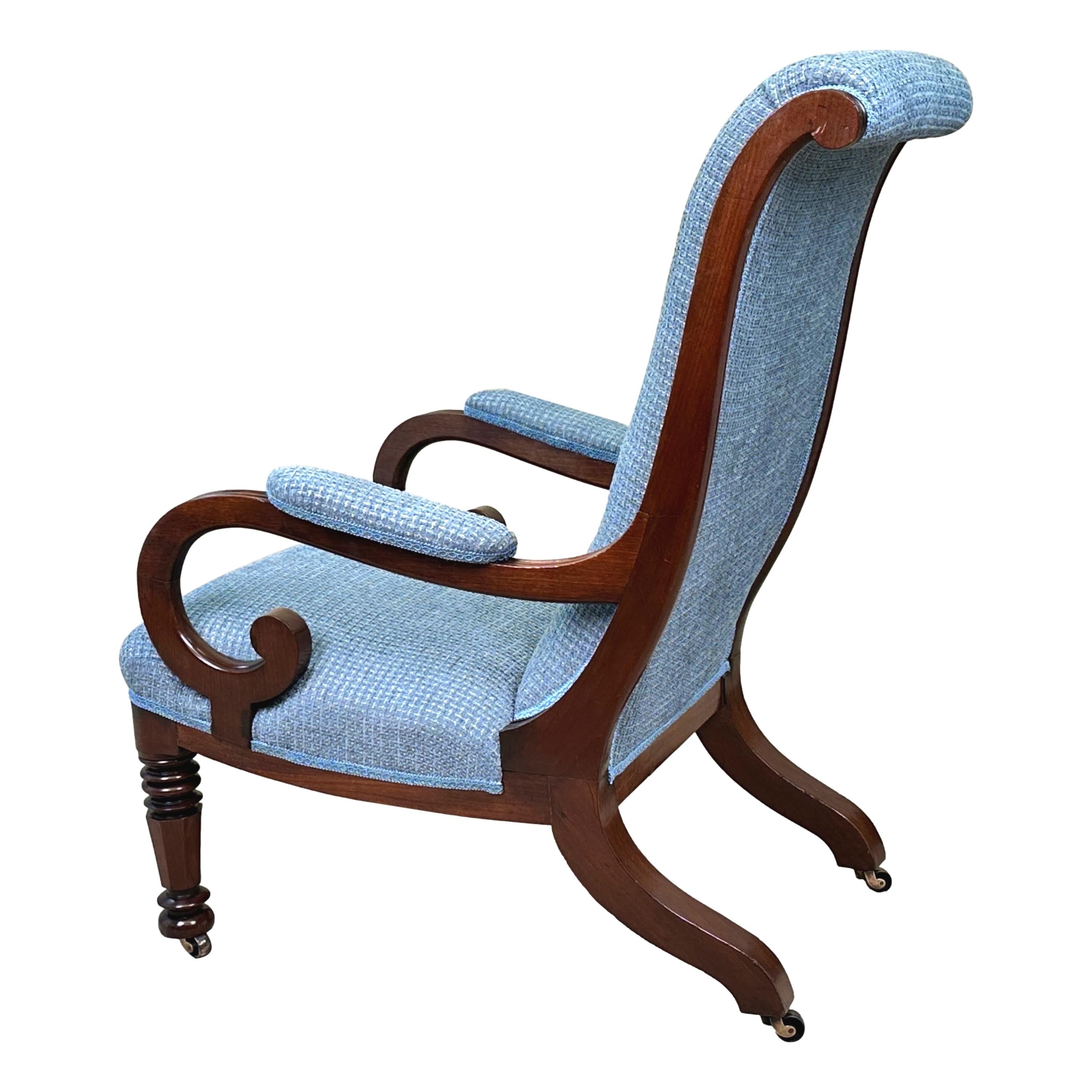 William IV Mahogany Library Armchair For Sale 1