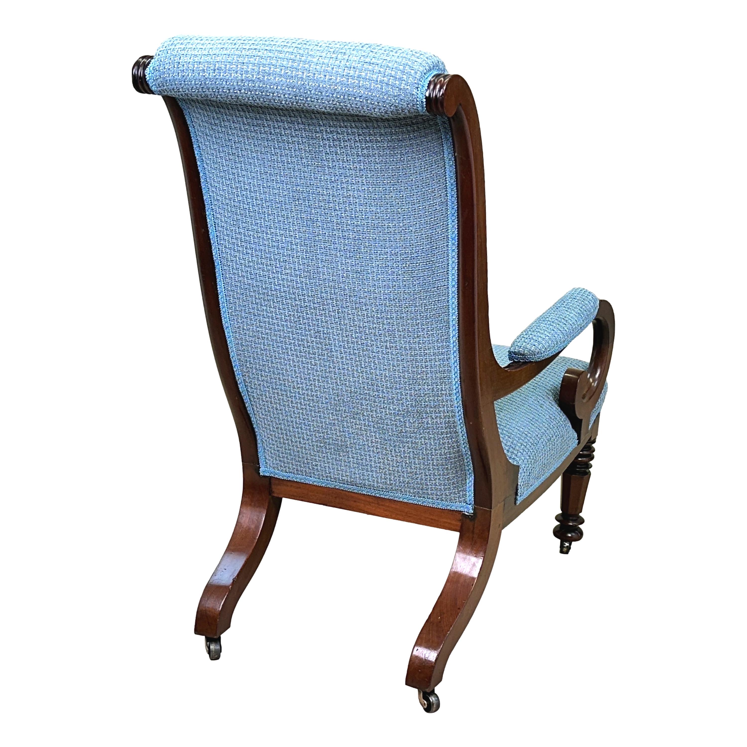 William IV Mahogany Library Armchair For Sale 3