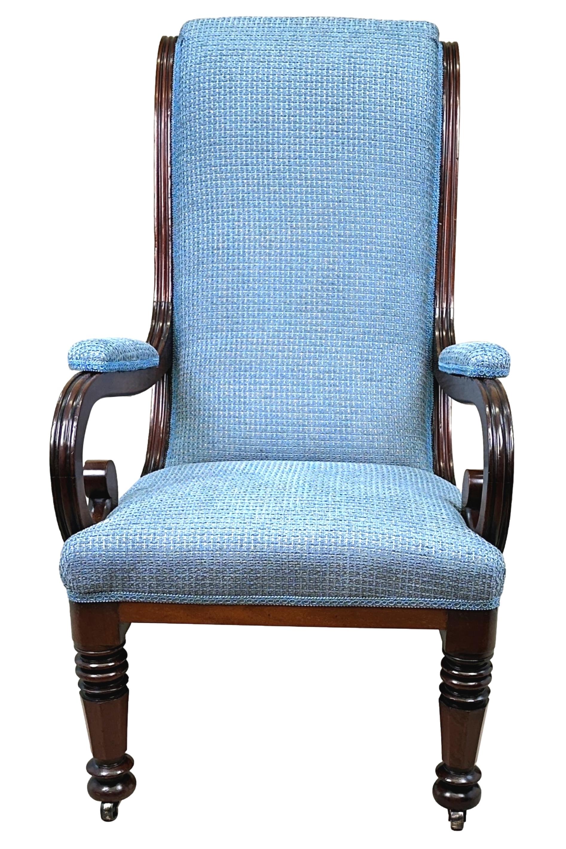 William IV Mahogany Library Armchair For Sale 4