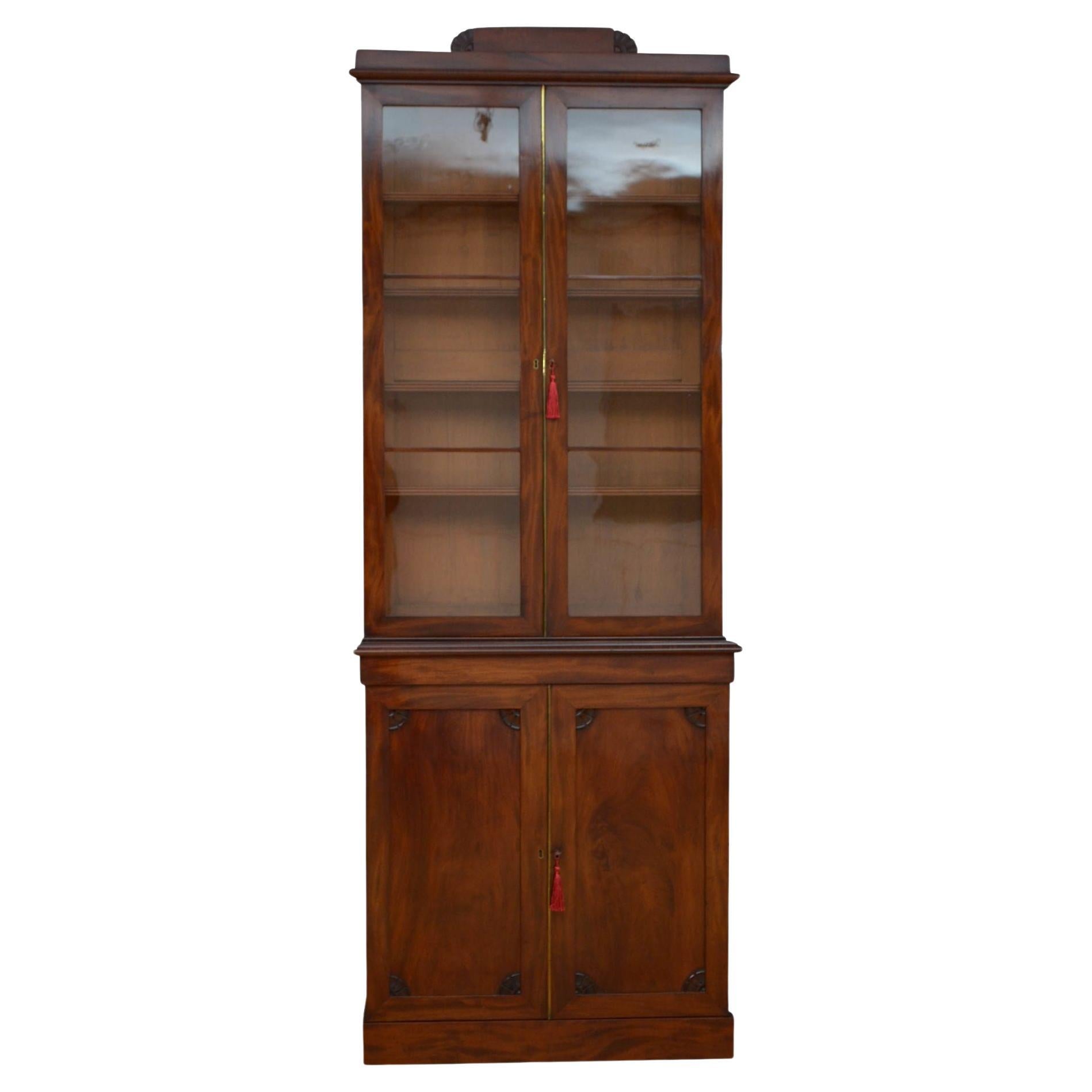 William IV Mahogany Library Bookcase For Sale