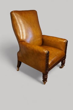 William IV mahogany library chair