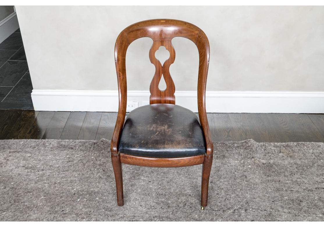 19th Century William IV Mahogany Library Chair For Sale