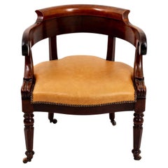 William IV Mahogany Library Chair