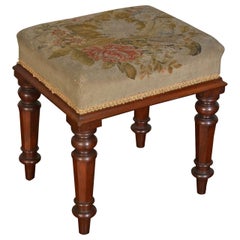 Tabouret William IV en acajou à pointes d'aiguille