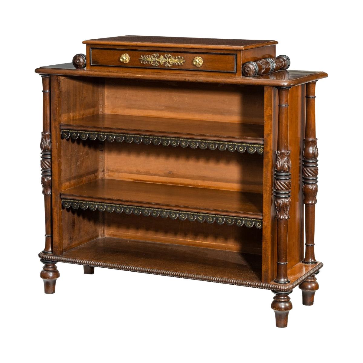 William IV Mahogany Open Bookcase by Brown and Lamont