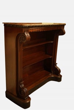 William IV Mahogany Open Bookcase