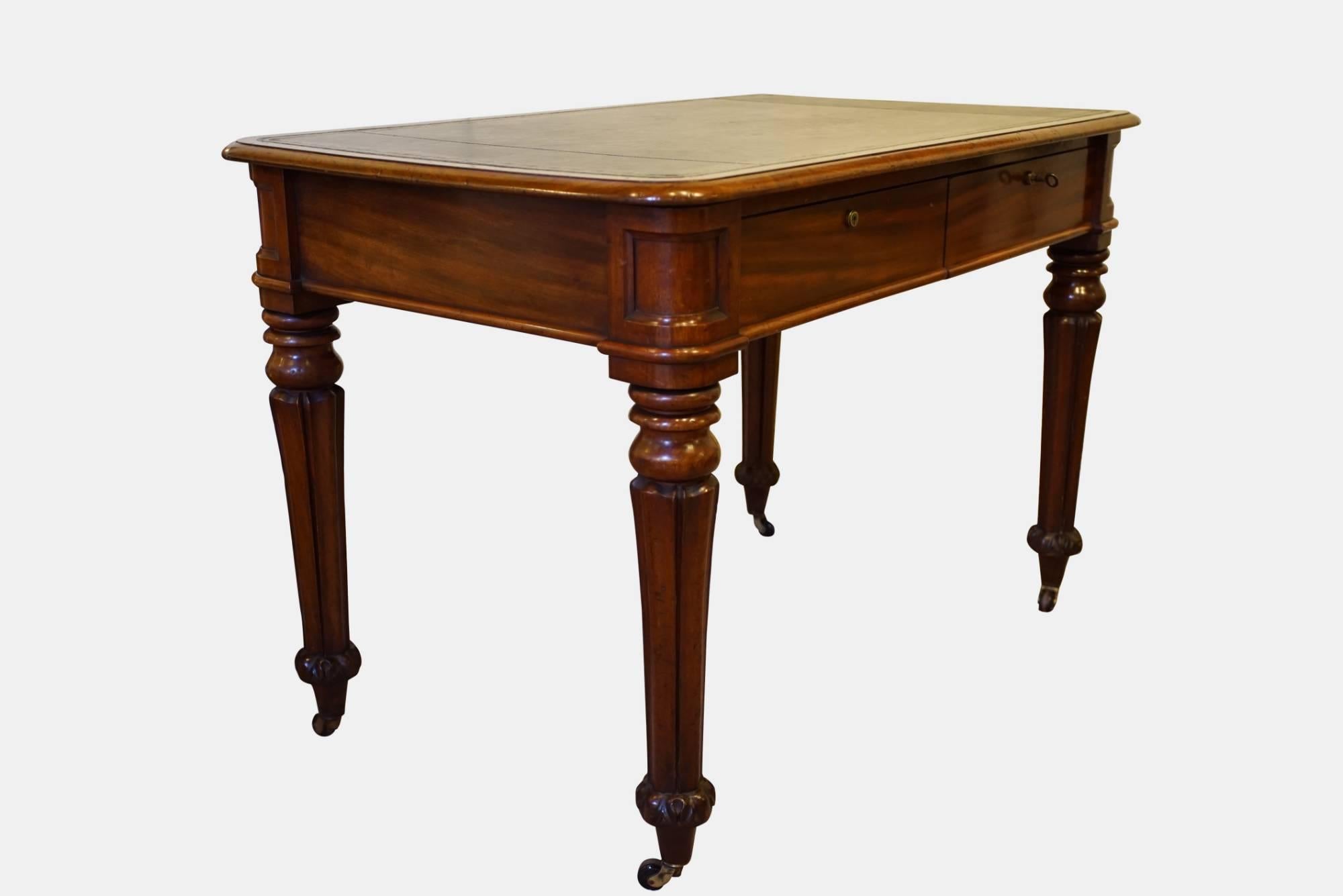 William IV Mahogany Partners Writing Table In Good Condition For Sale In Salisbury, GB