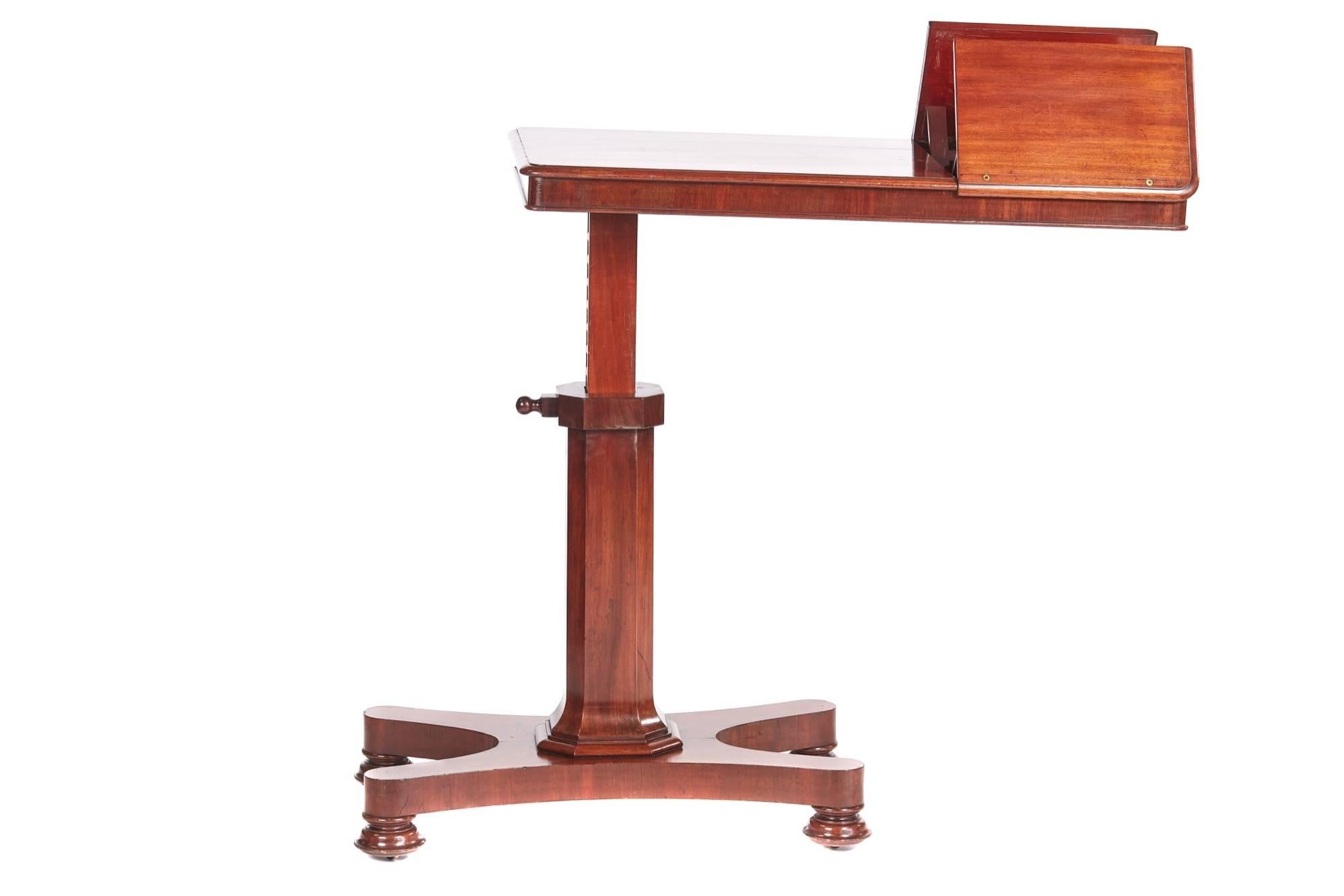 William IV Mahogany Reading Table For Sale 4